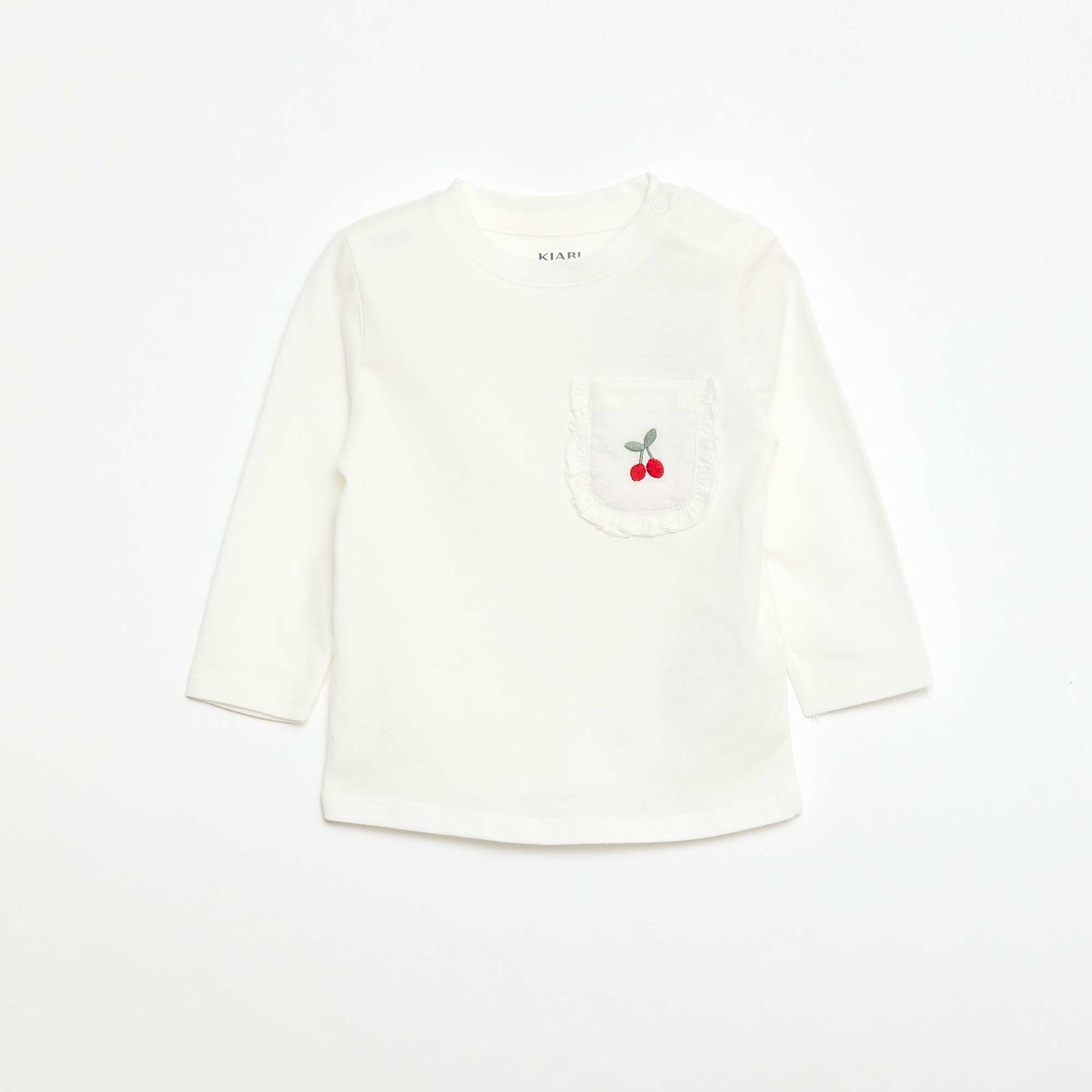 T-shirt avec poche fantaisie BLANC