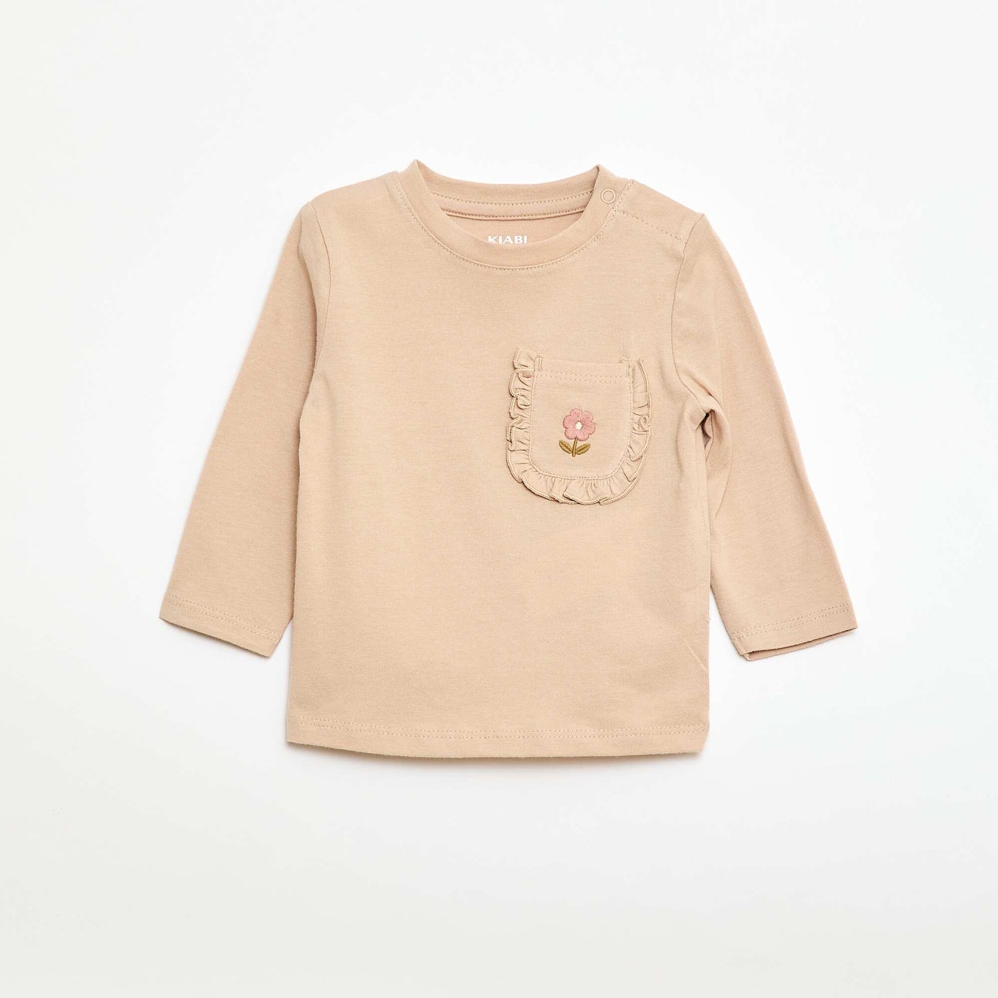 T-shirt avec poche fantaisie BEIGE