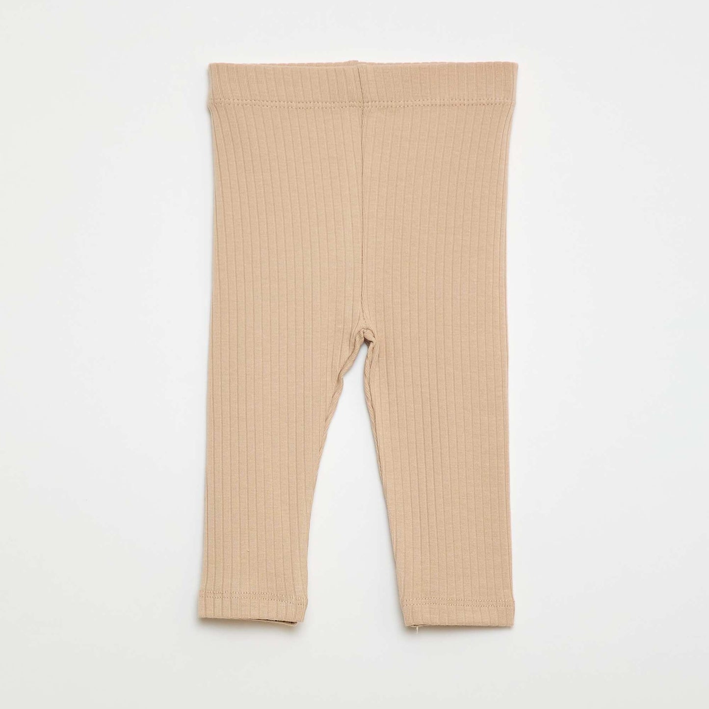 Lot de 2 leggings côtelés BEIGE/ROSE