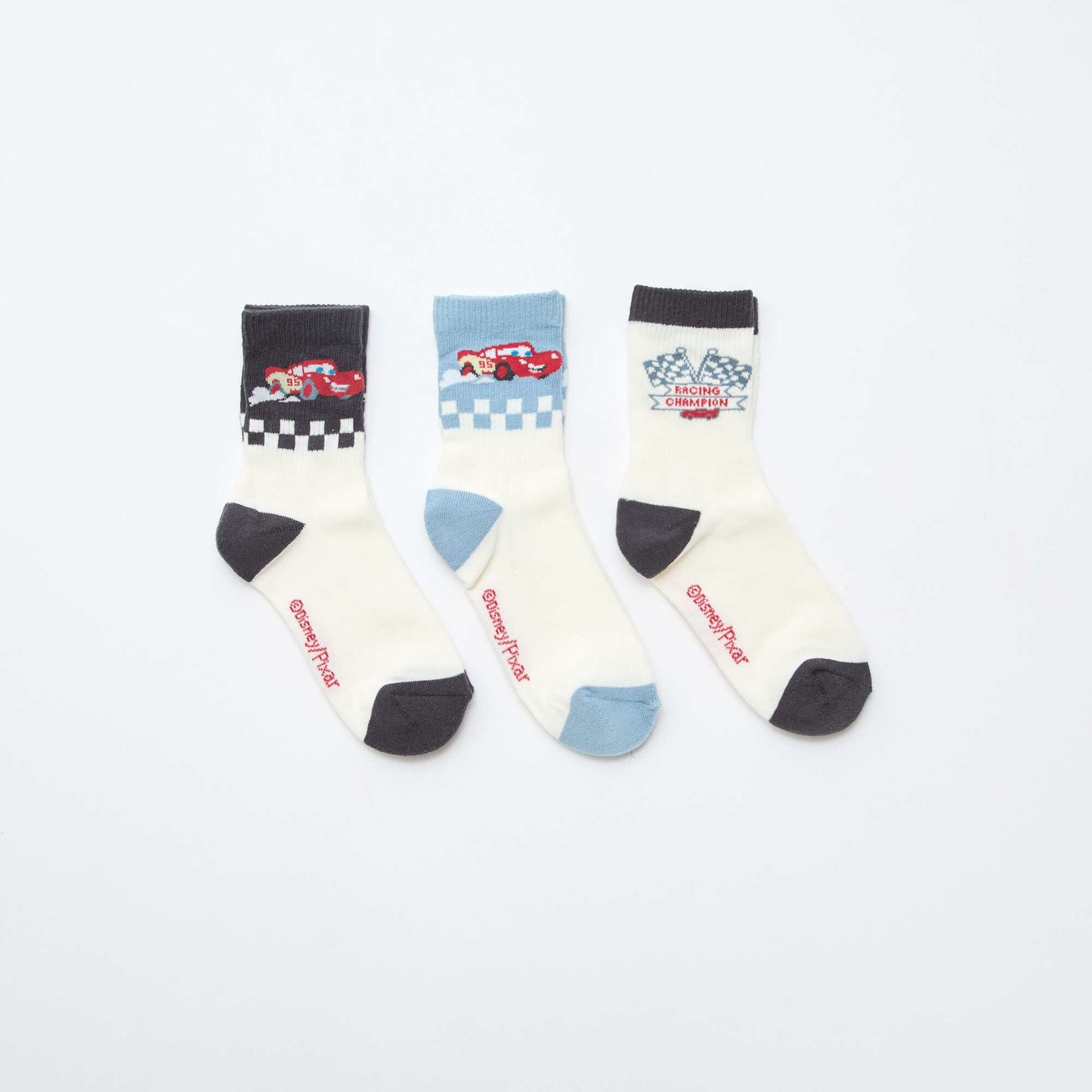 Lot de 3 chaussettes fantaisies 'Cars' BLEU