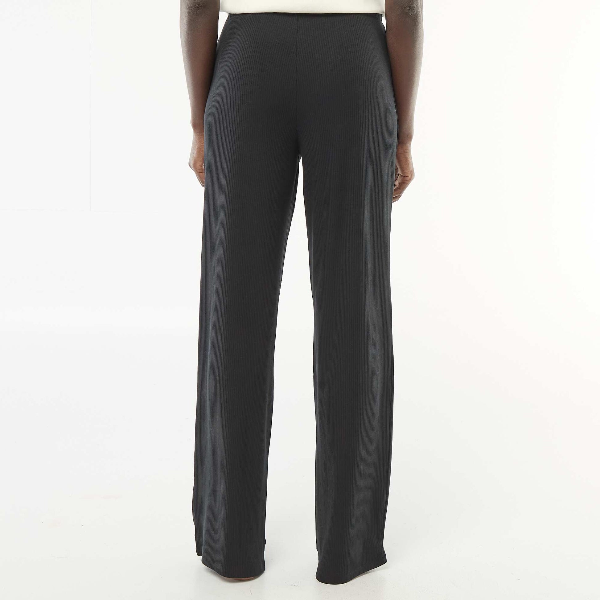 Pantalon pyjama en maille stretch NOIR