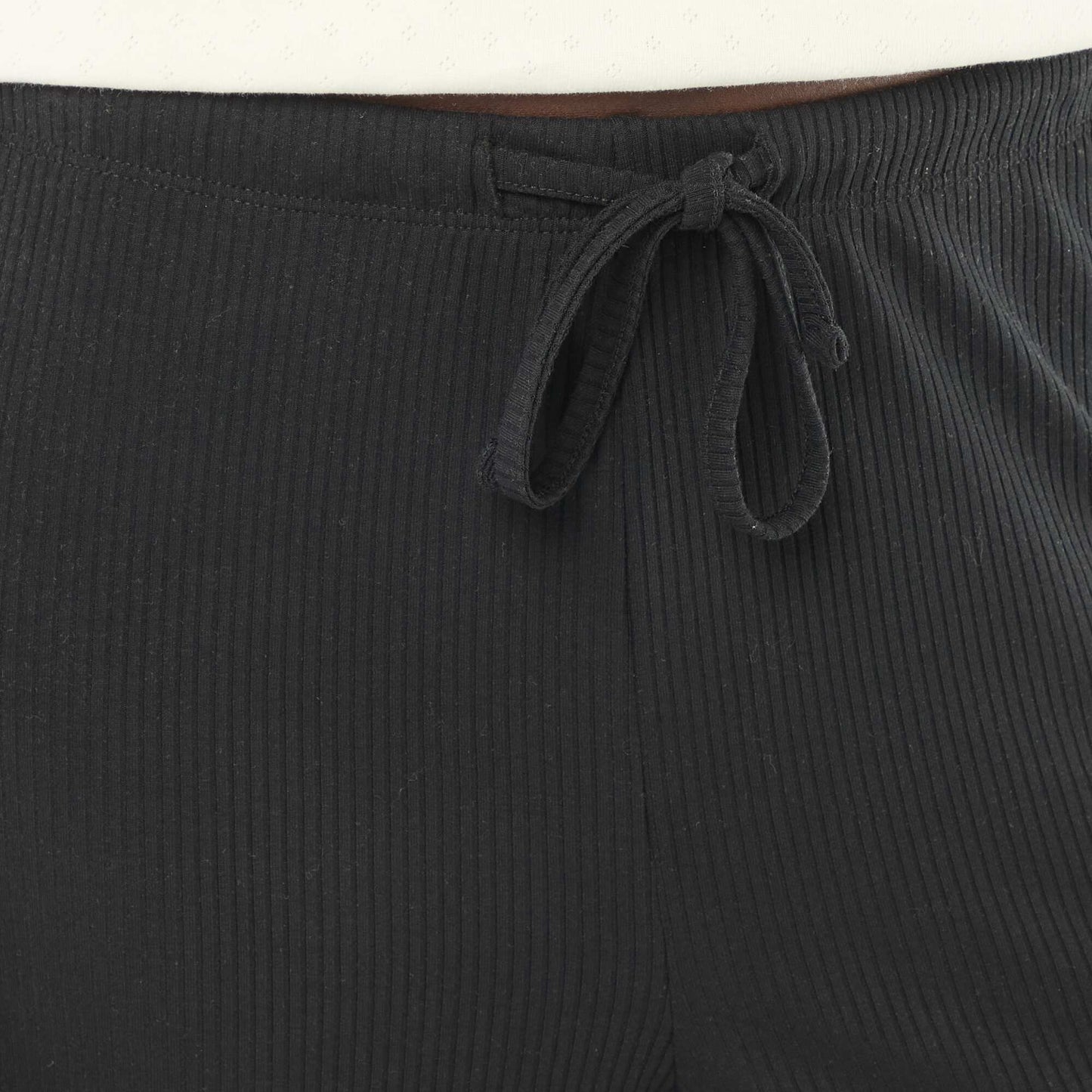 Pantalon pyjama en maille stretch NOIR