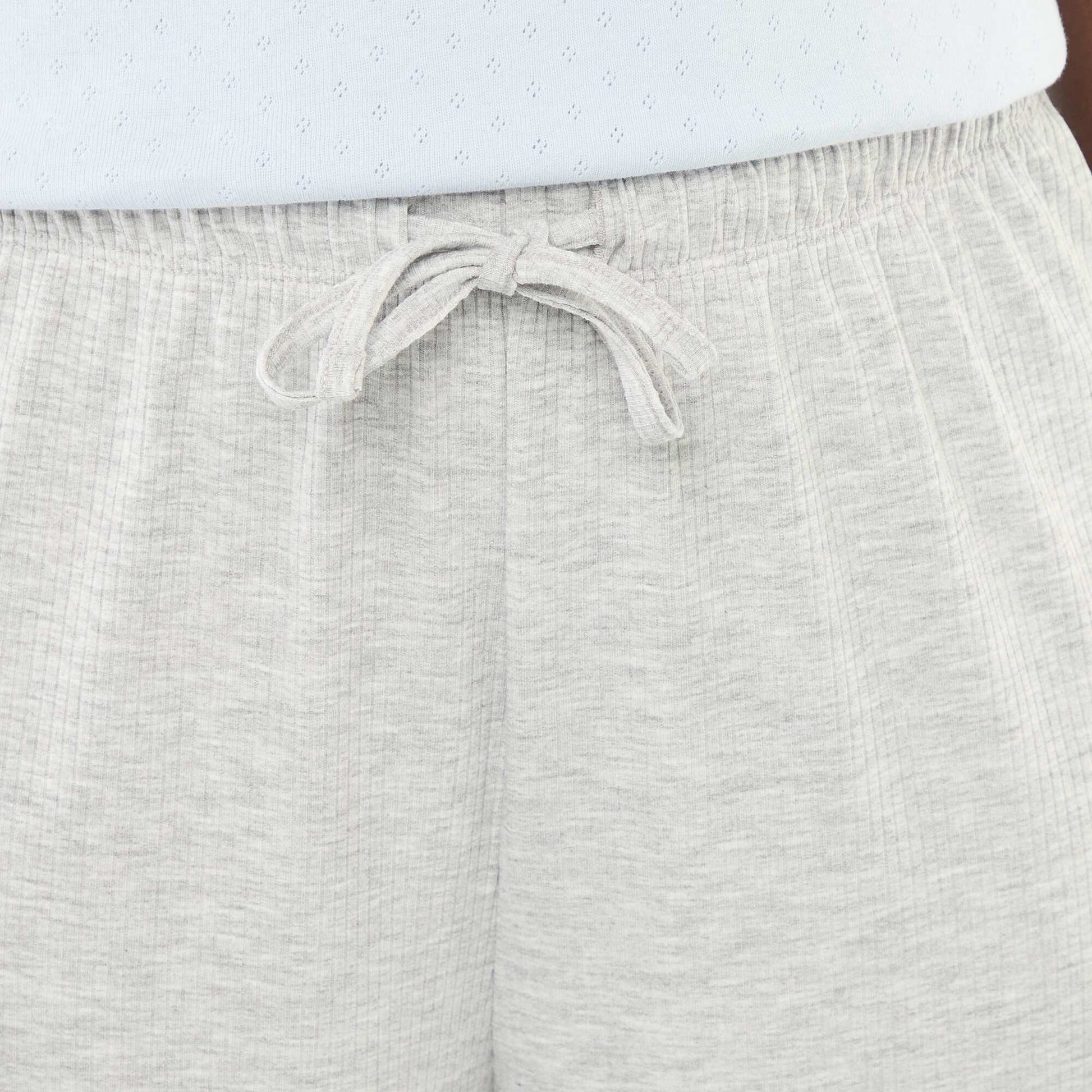 Pantalon pyjama en maille stretch GRIS