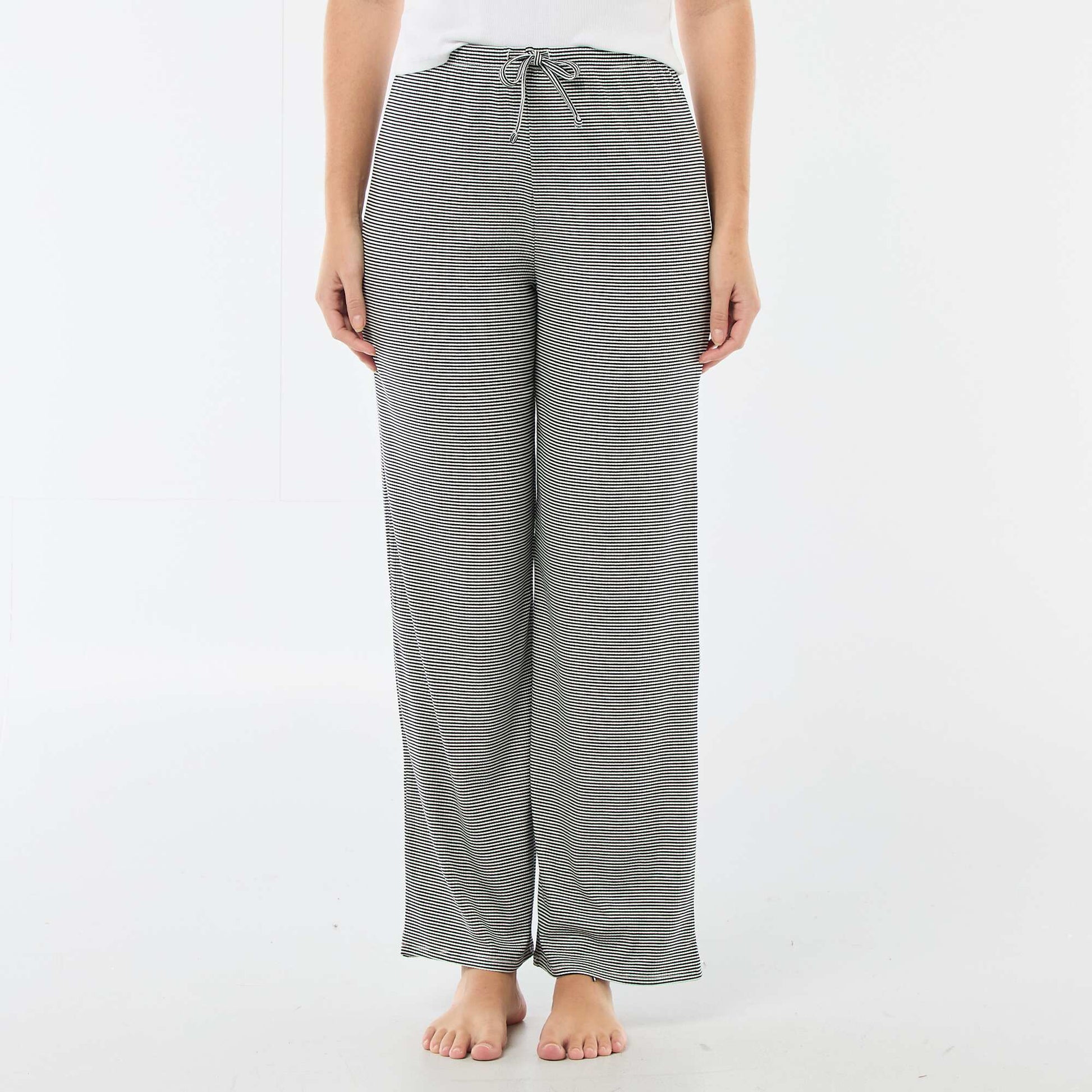 Pantalon pyjama en maille stretch BLEU