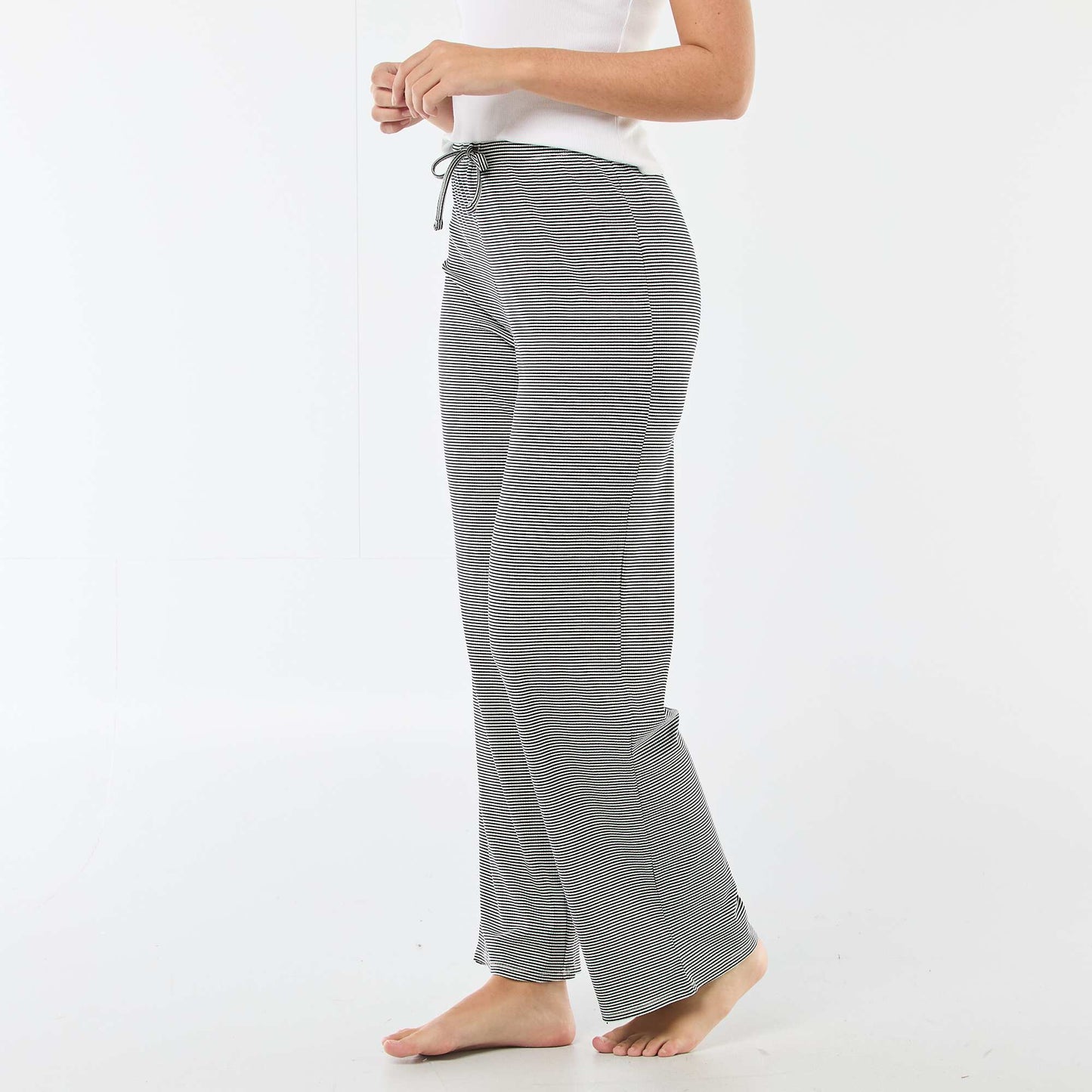 Pantalon pyjama en maille stretch BLEU