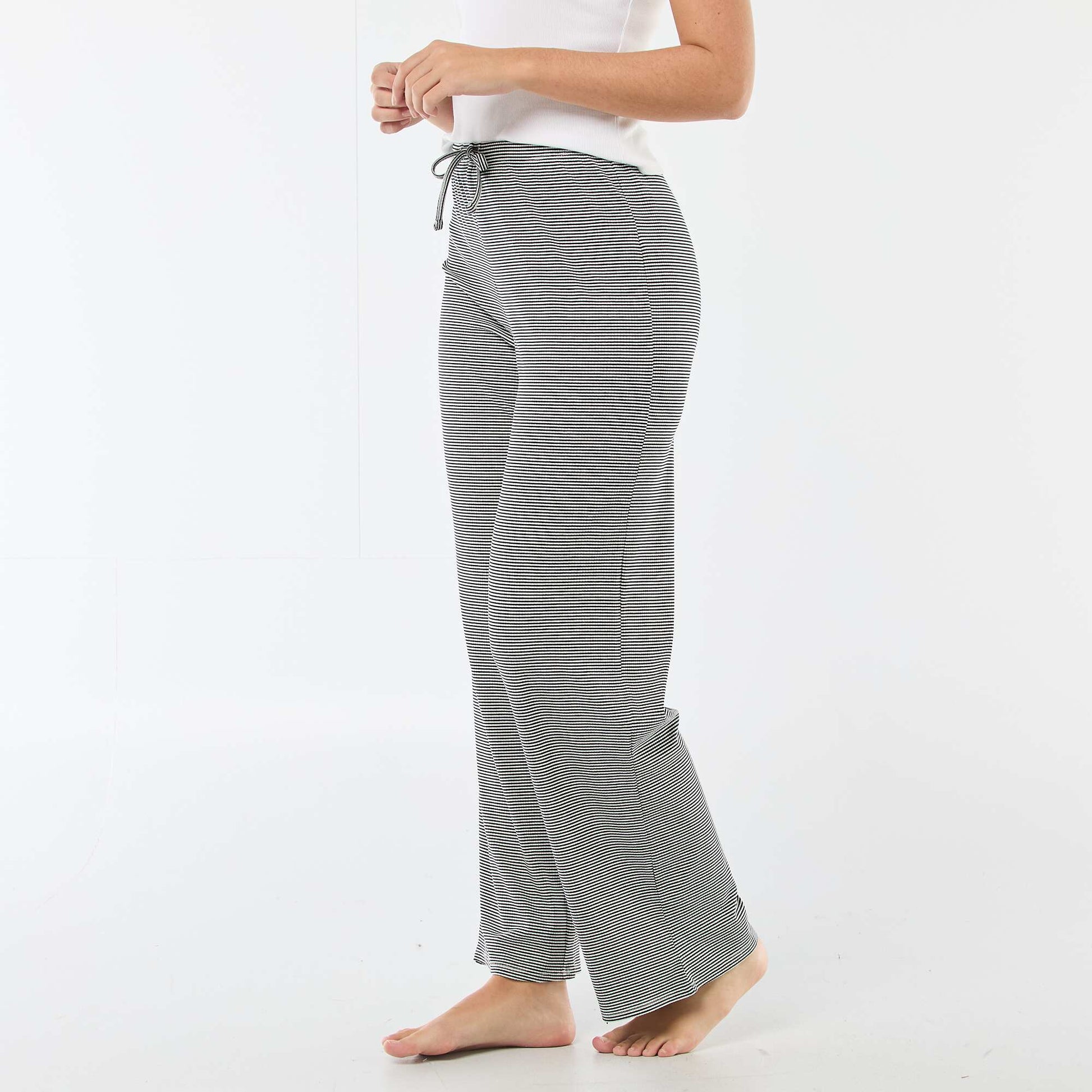 Pantalon pyjama en maille stretch BLEU