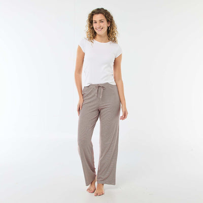 Pantalon pyjama en maille stretch ROUGE