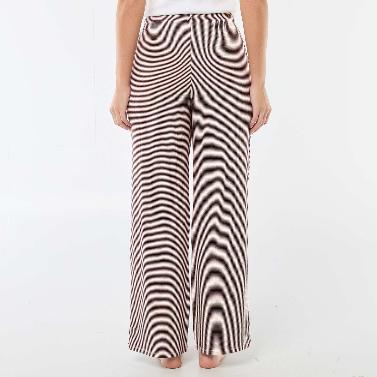 Pantalon pyjama en maille stretch ROUGE