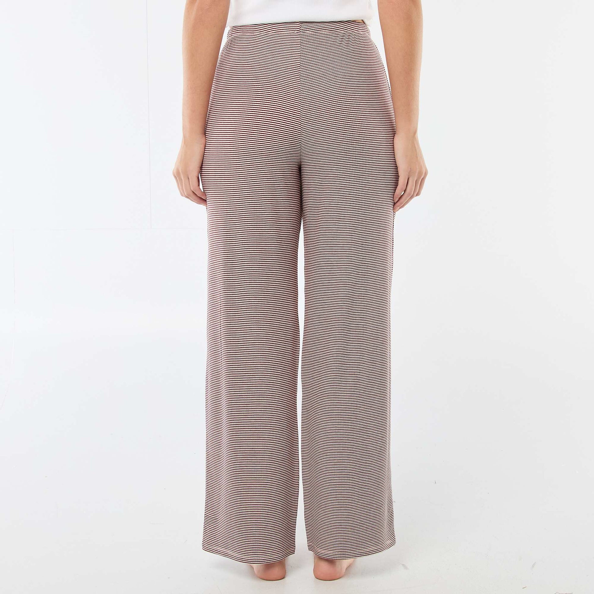 Pantalon pyjama en maille stretch ROUGE