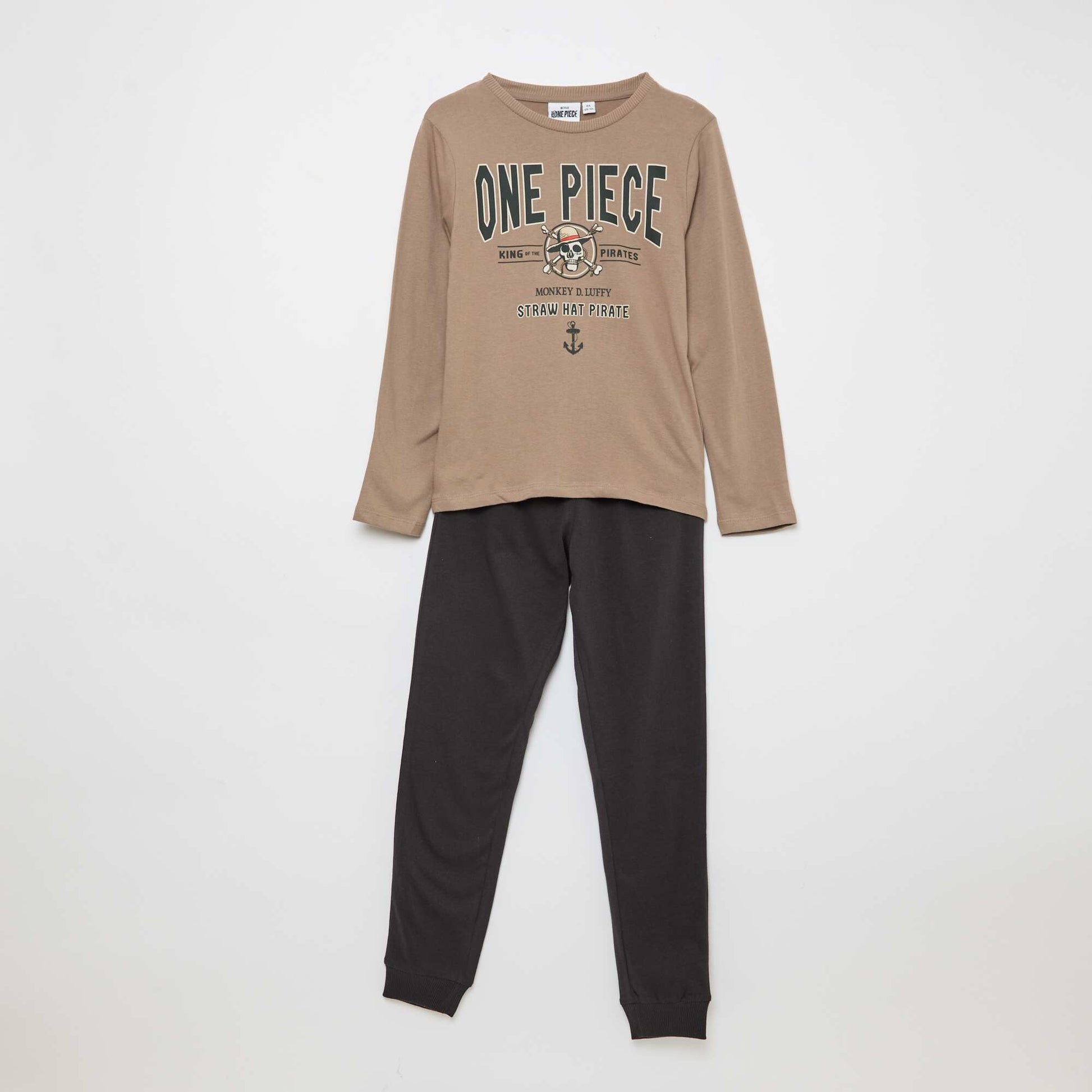 Ensemble pyjama long 'One piece' MARRON