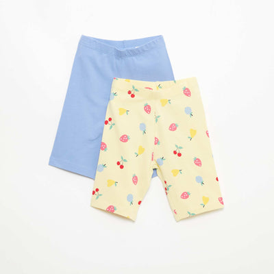 Lot de 2 shorts cyclistes BLEU