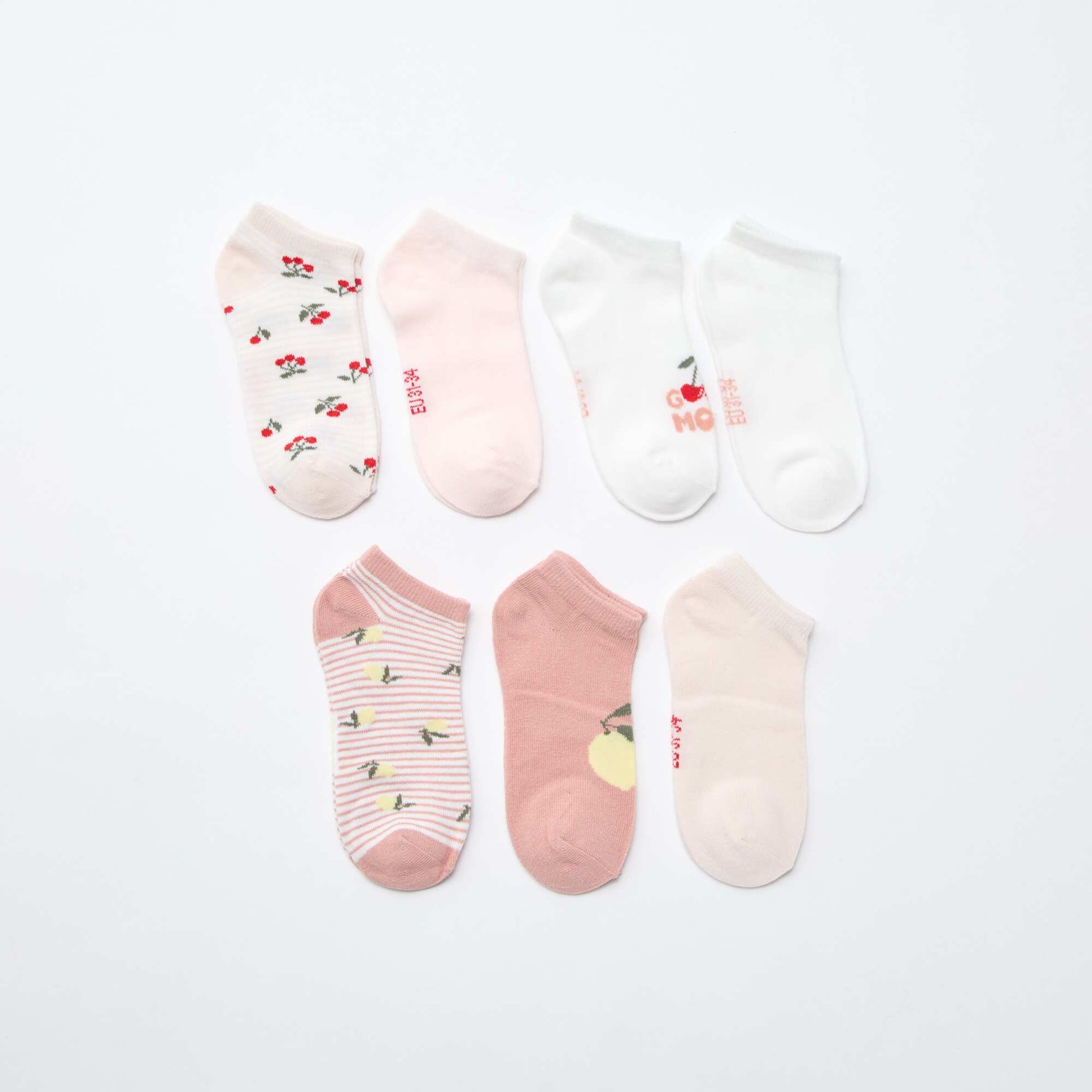 Lot de 7 paires de socquettes invisibles BLEU