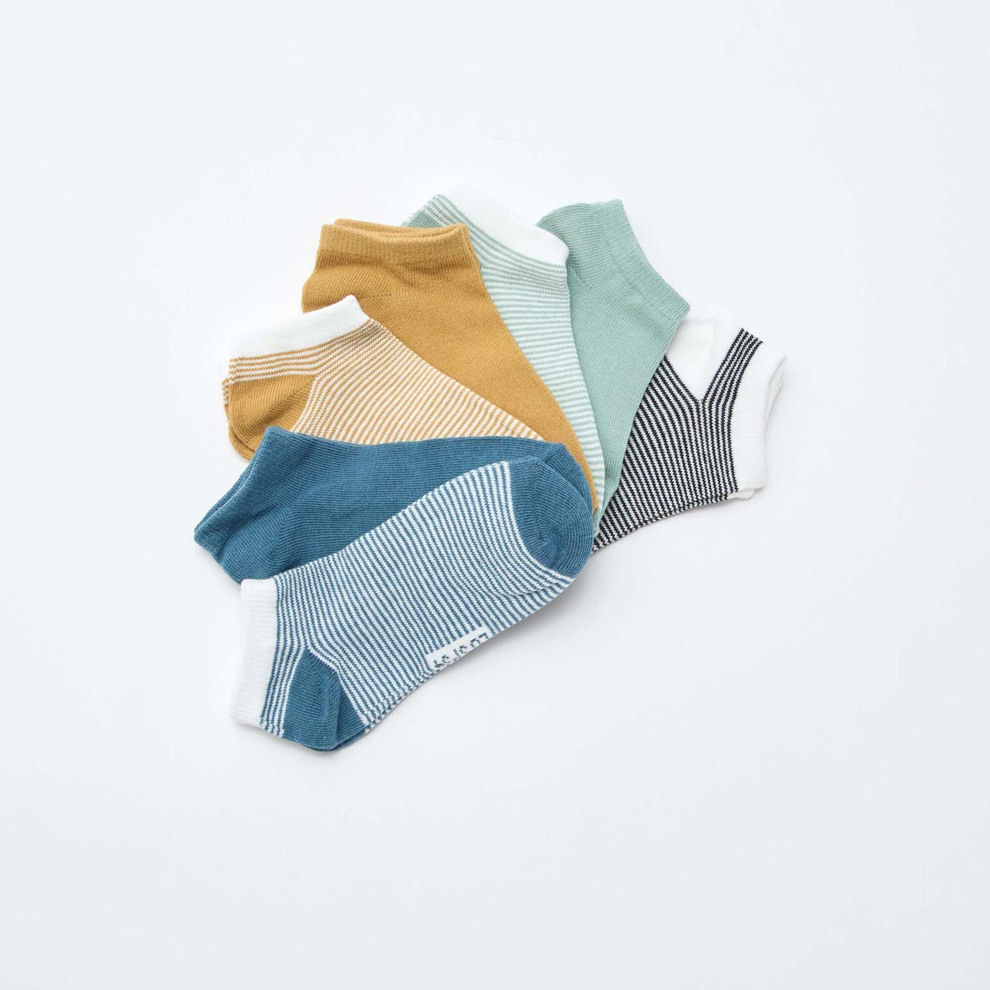 Lot de 7 paires de socquettes invisibles BLEU