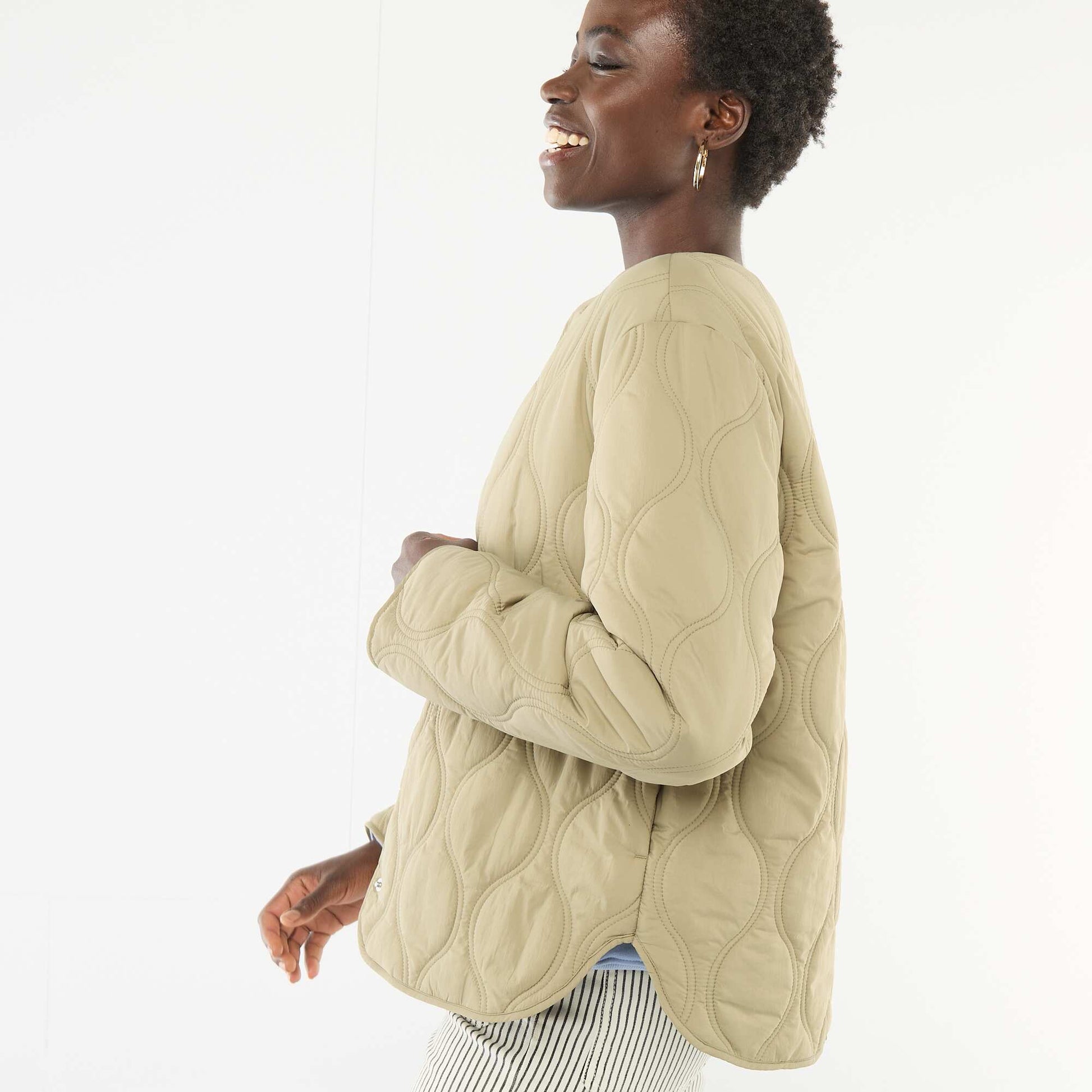 Blouson matelassé avec plastron amovible KAKI