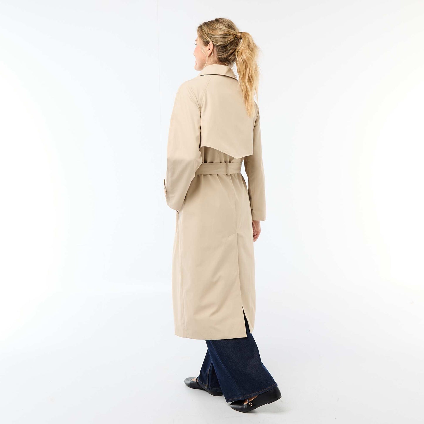 Trench long double boutonnage BEIGE