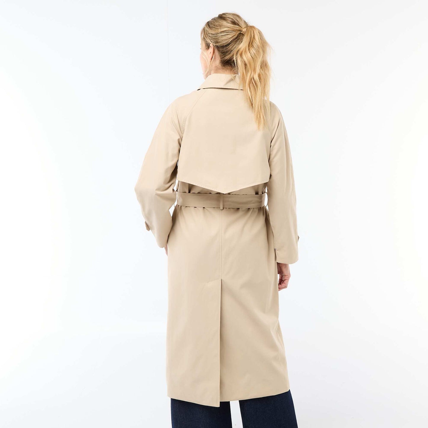 Trench long double boutonnage BEIGE