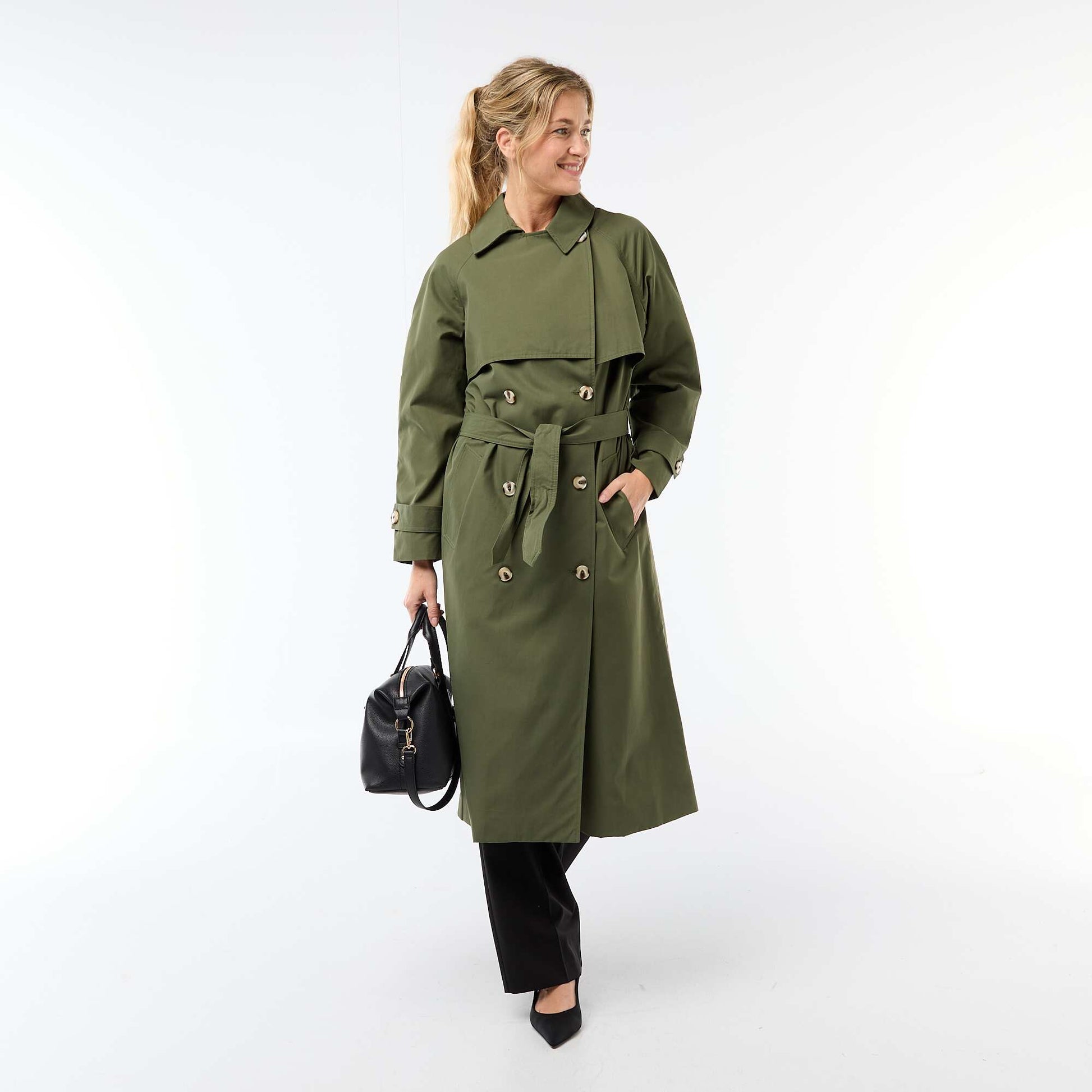 Trench long double boutonnage VERT