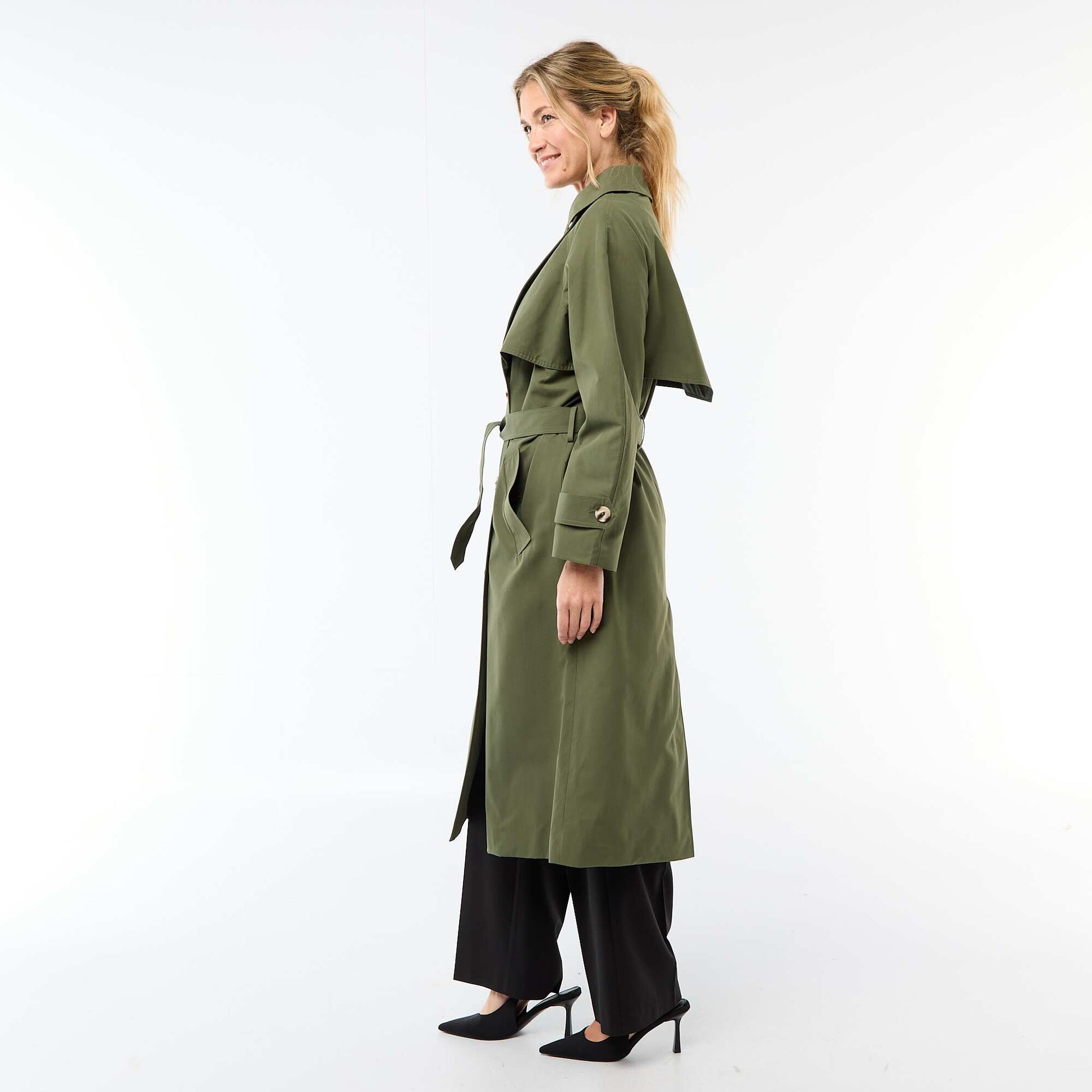 Trench long double boutonnage VERT
