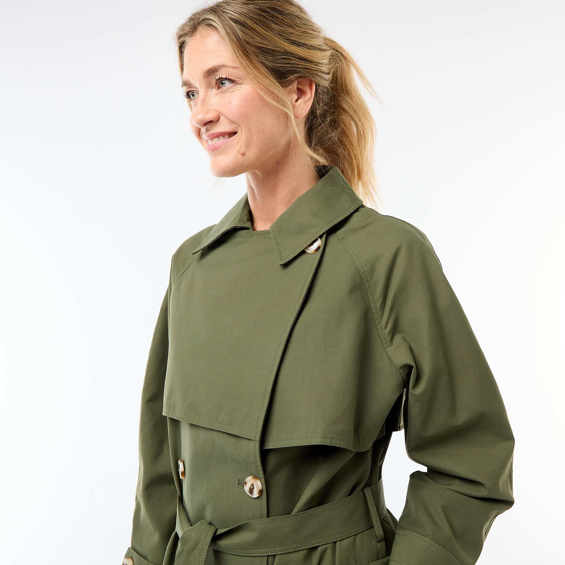 Trench long double boutonnage VERT