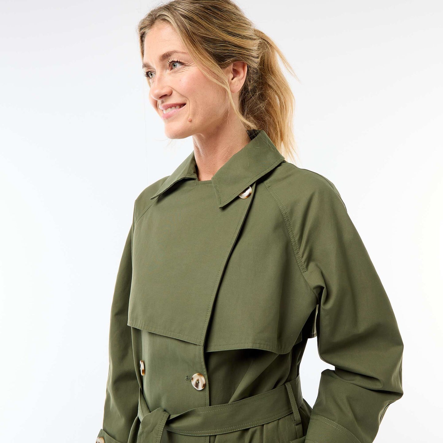 Trench long double boutonnage VERT