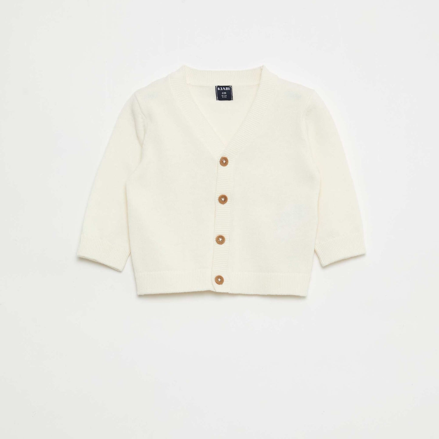 Gilet fine jauge col V BLANC