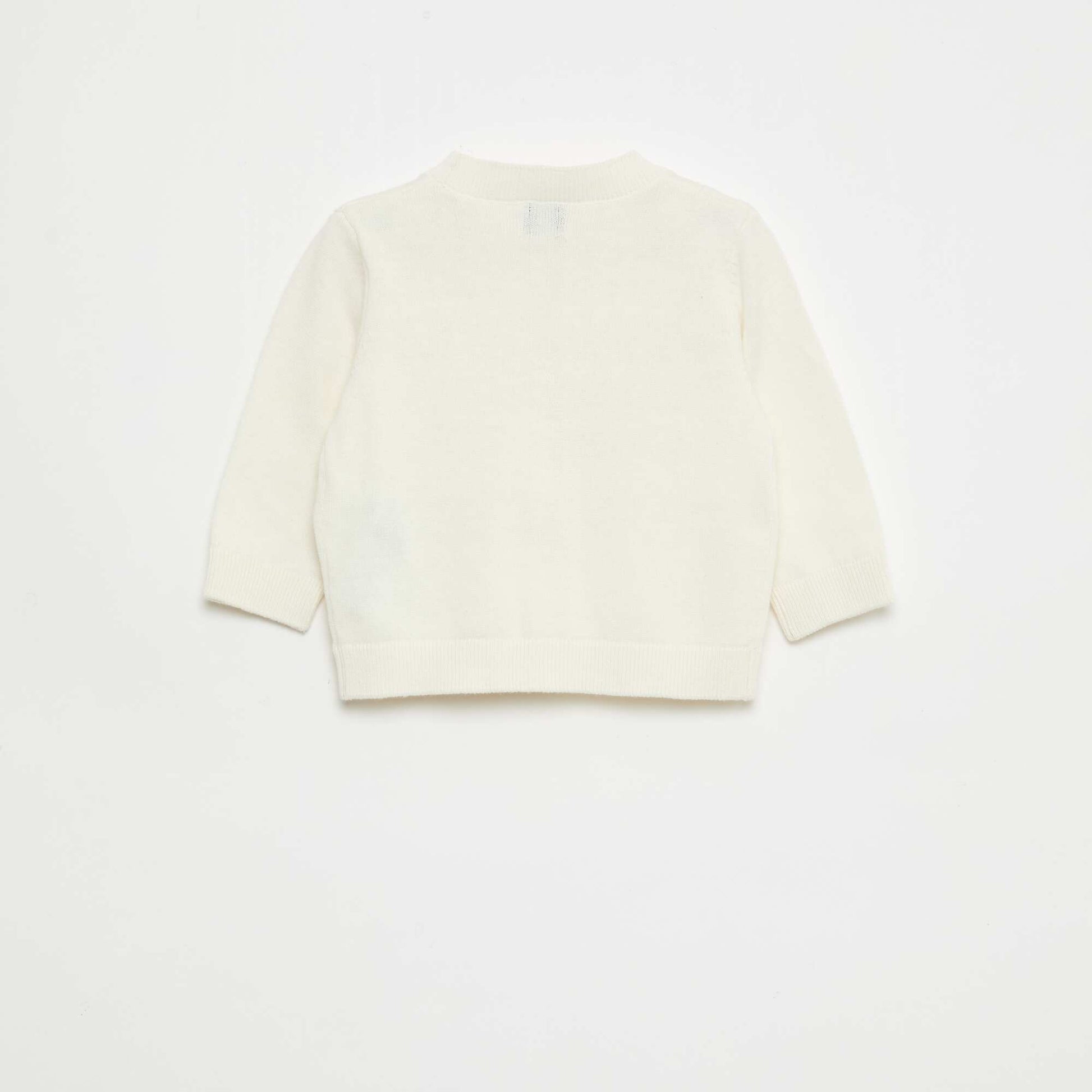 Gilet fine jauge col V BLANC