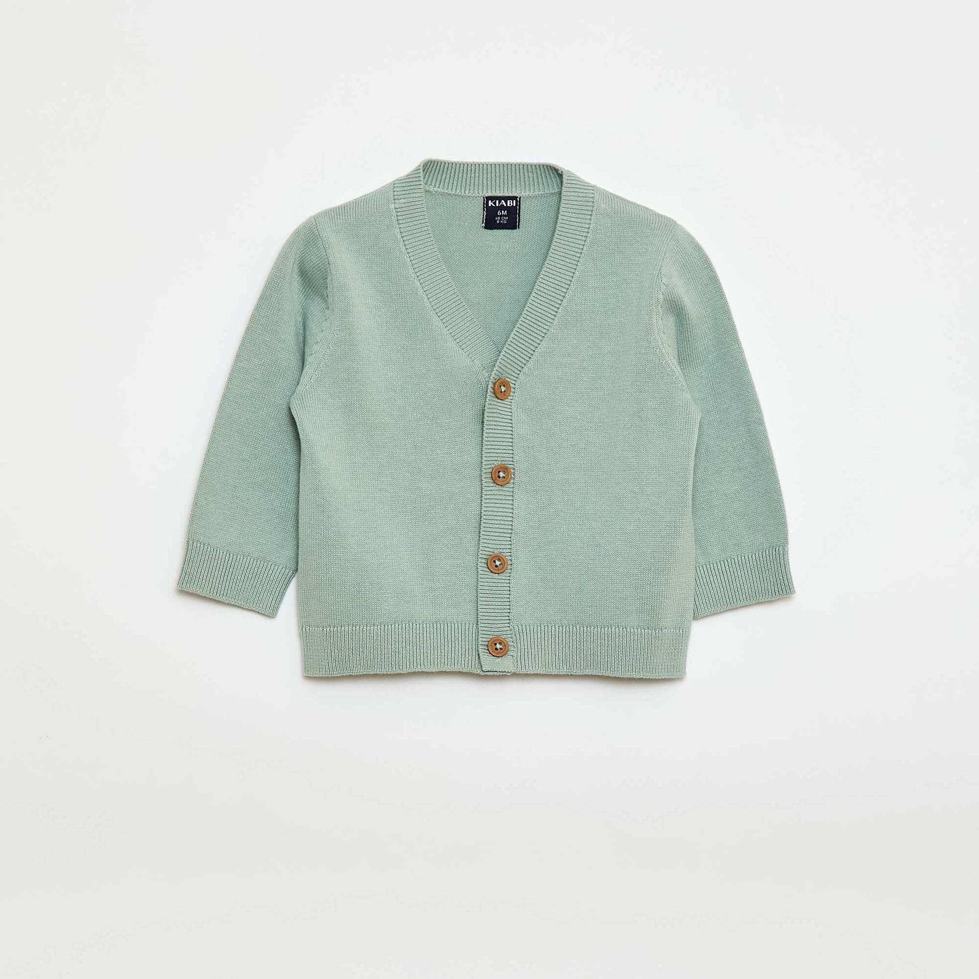 Gilet fine jauge col V BLEU
