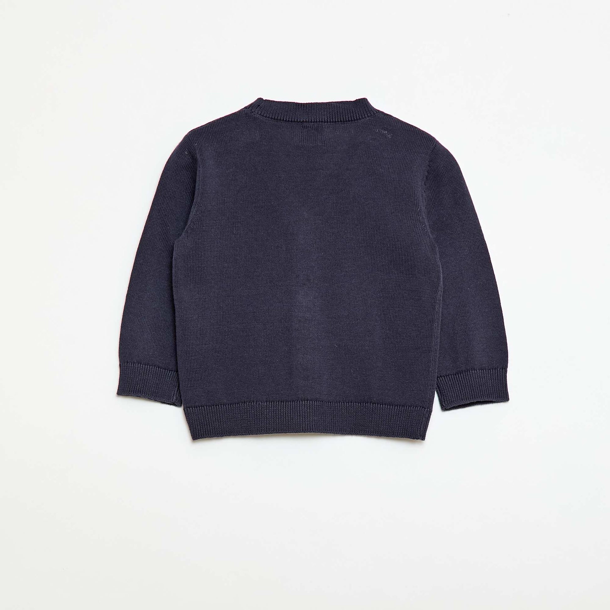 Gilet fine jauge col V BLEU