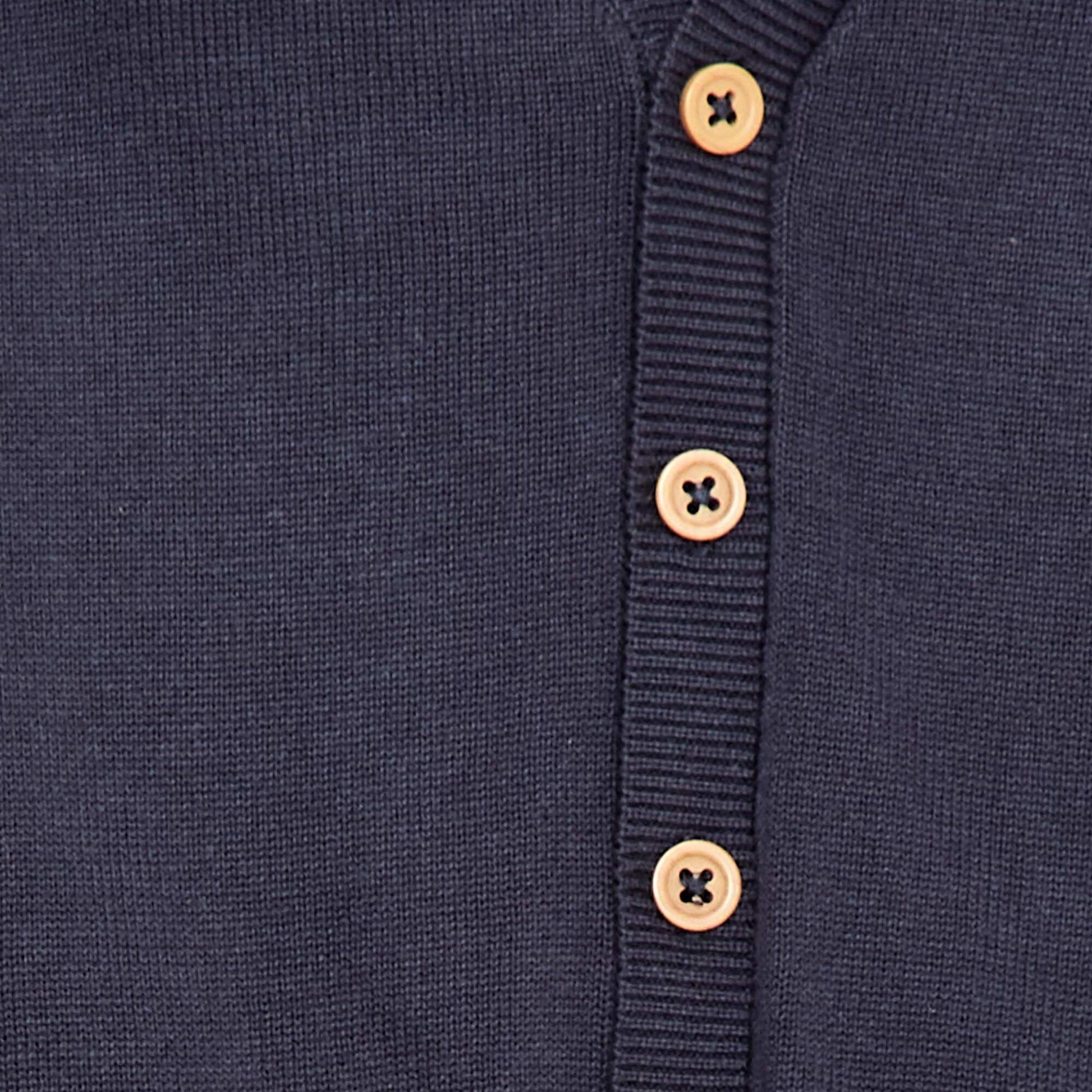 Gilet fine jauge col V BLEU