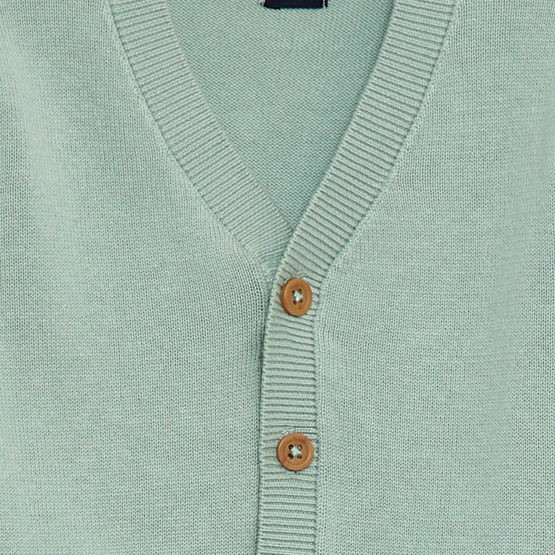Gilet fine jauge col V VERT