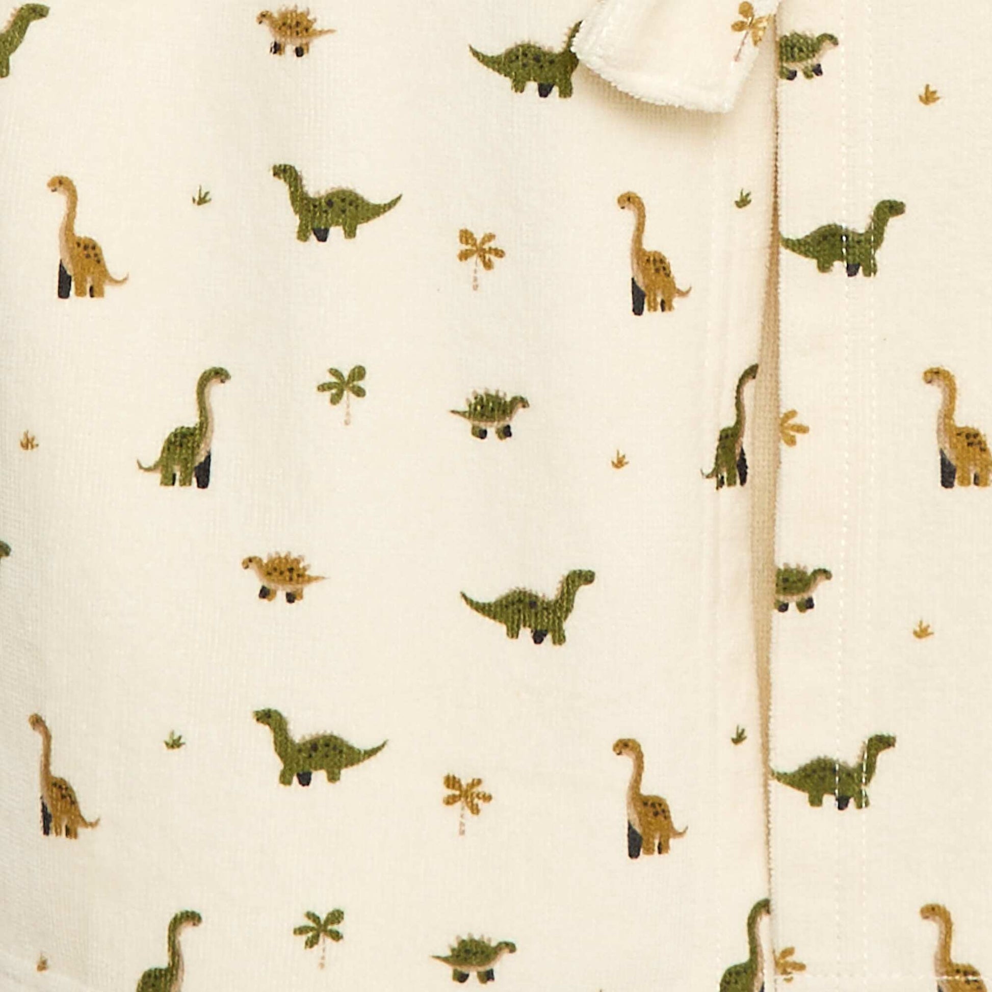 Peignoir imprimé éponge en coton BEIGE