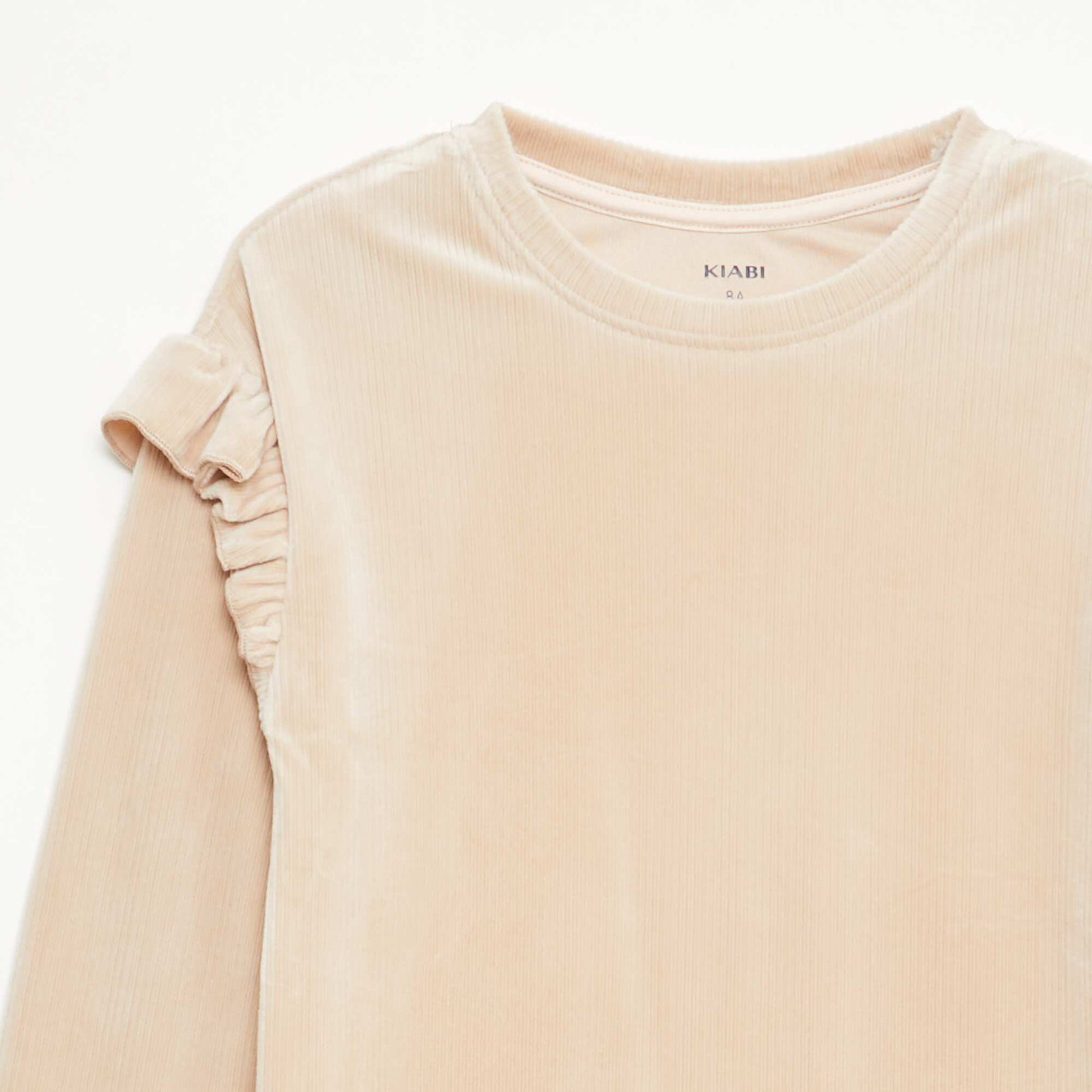 Ensemble t-shirt + pantalon en velours - 2 pièces BEIGE