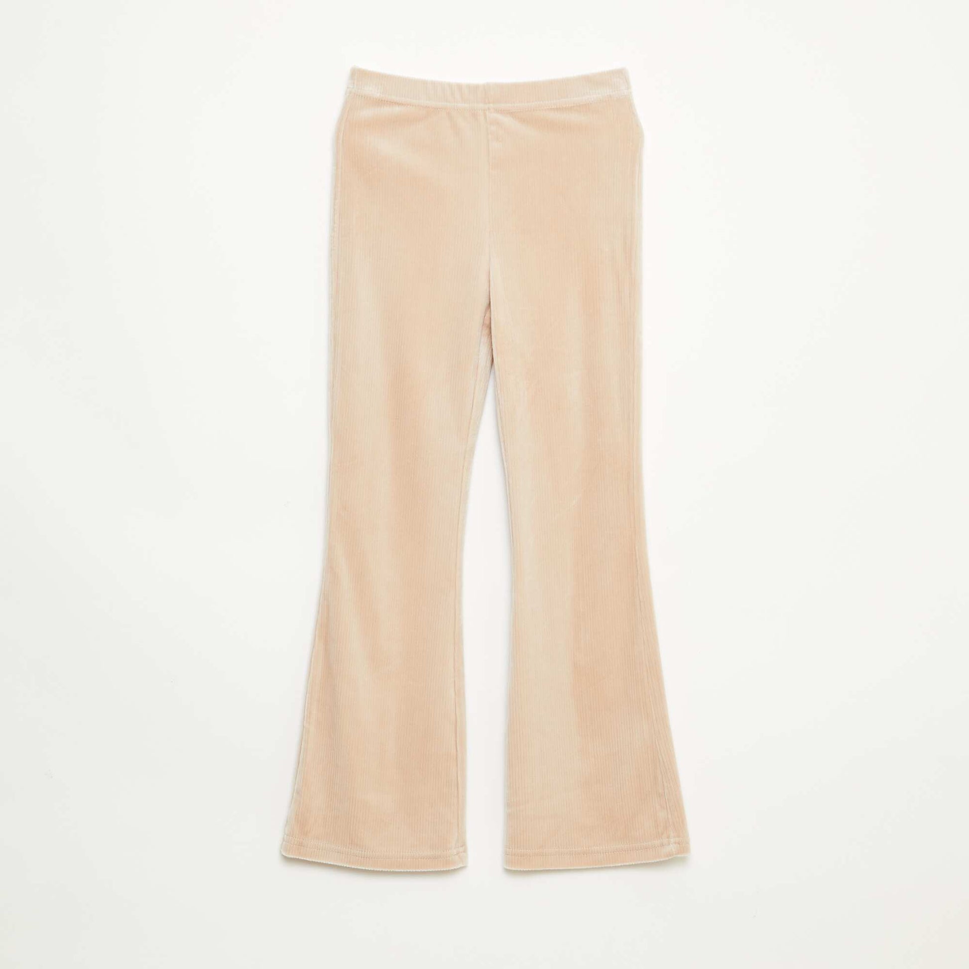 Ensemble t-shirt + pantalon en velours - 2 pièces BEIGE