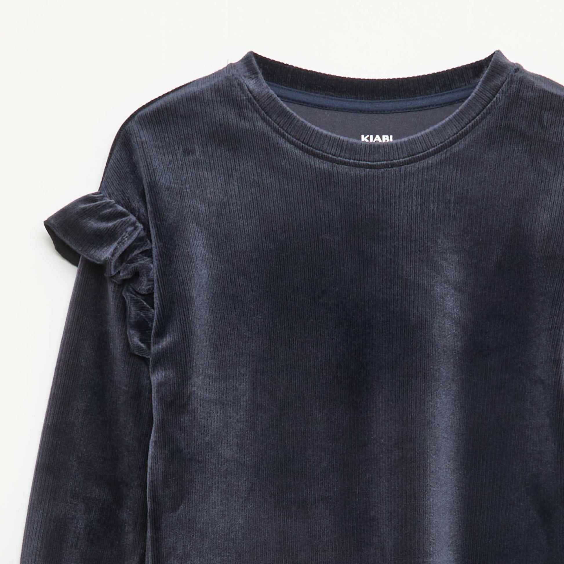 Ensemble t-shirt + pantalon en velours - 2 pièces NOIR
