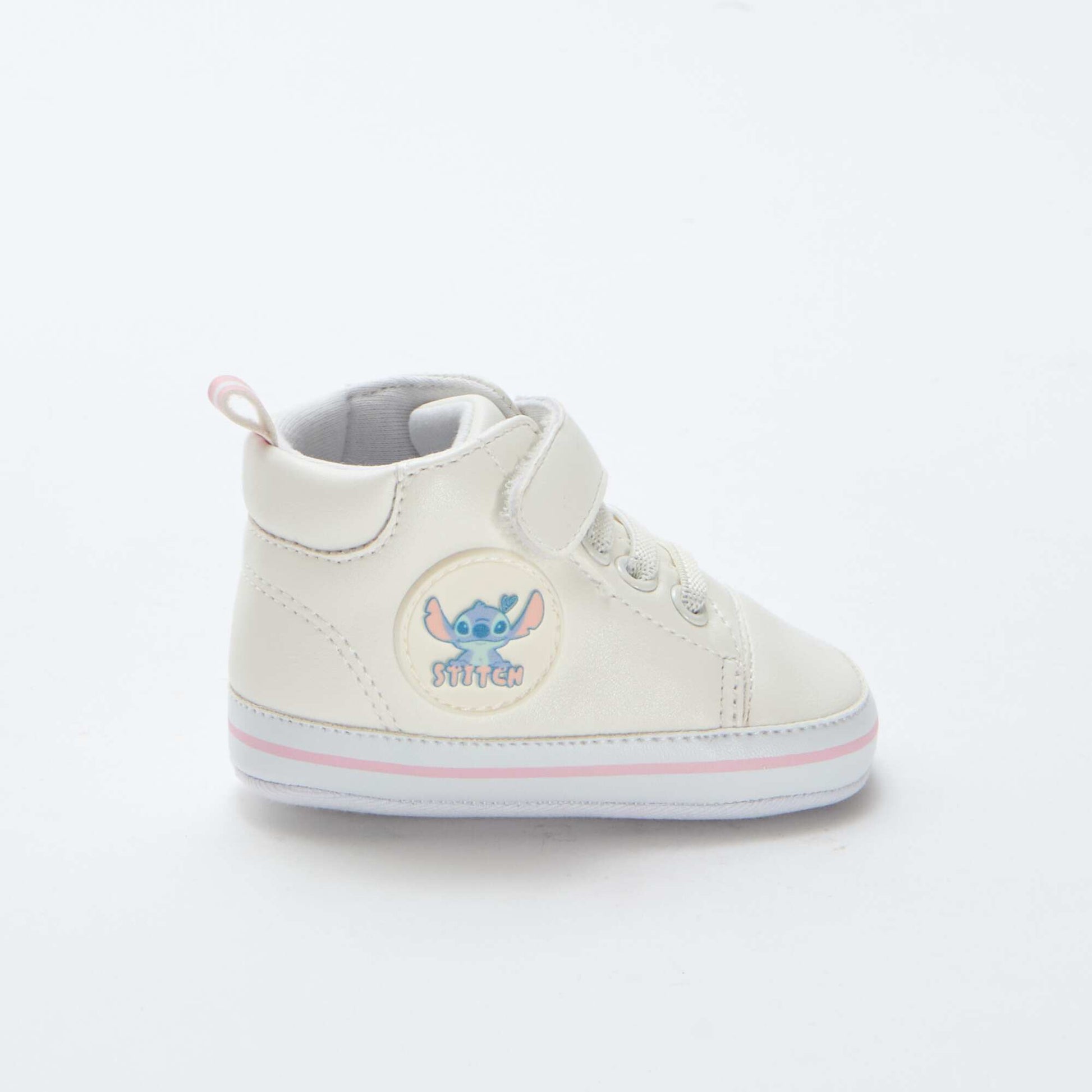 Baskets montantes en simili 'Stitch' BLEU