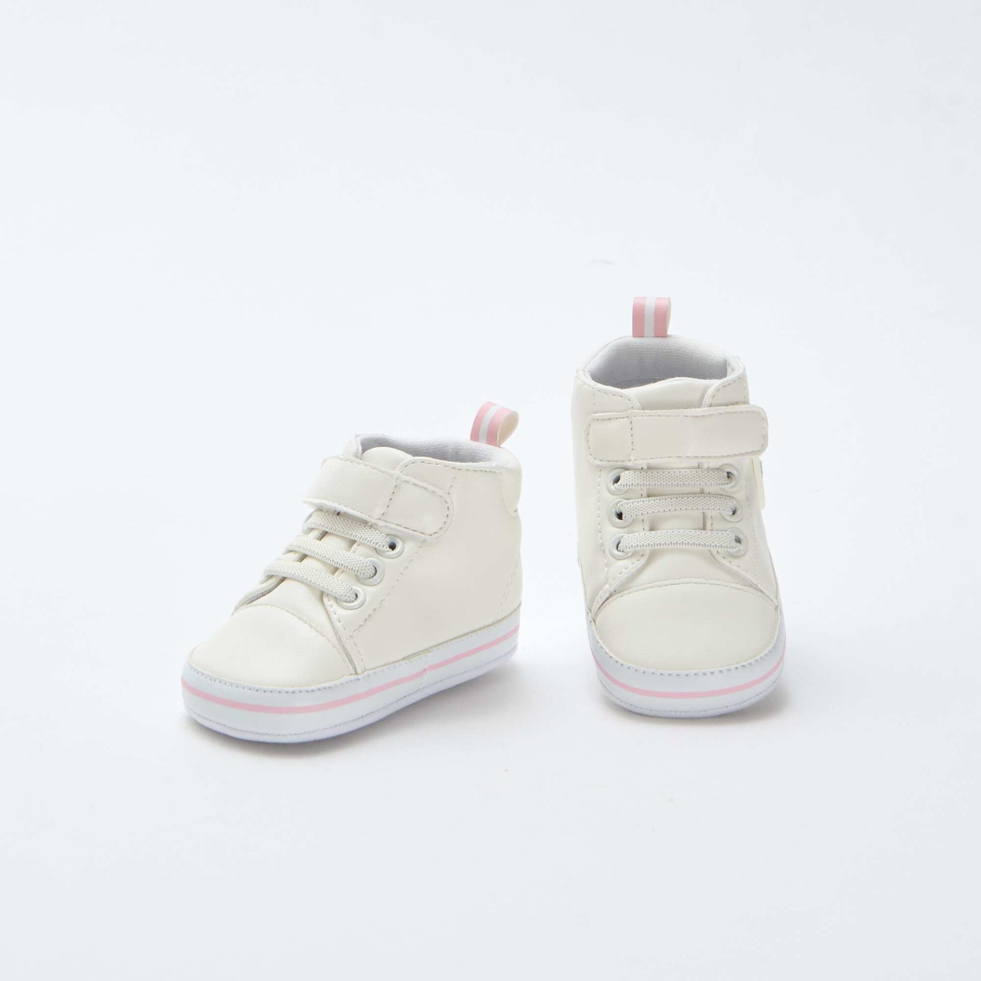 Baskets montantes en simili 'Stitch' BLEU