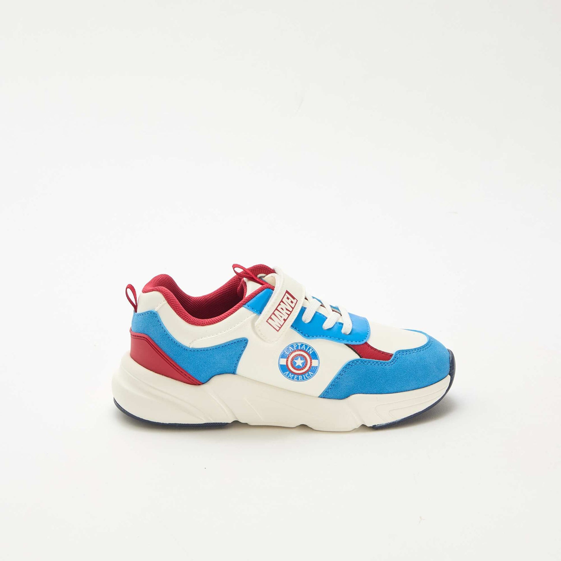 Baskets style running 'Captain America' BLANC