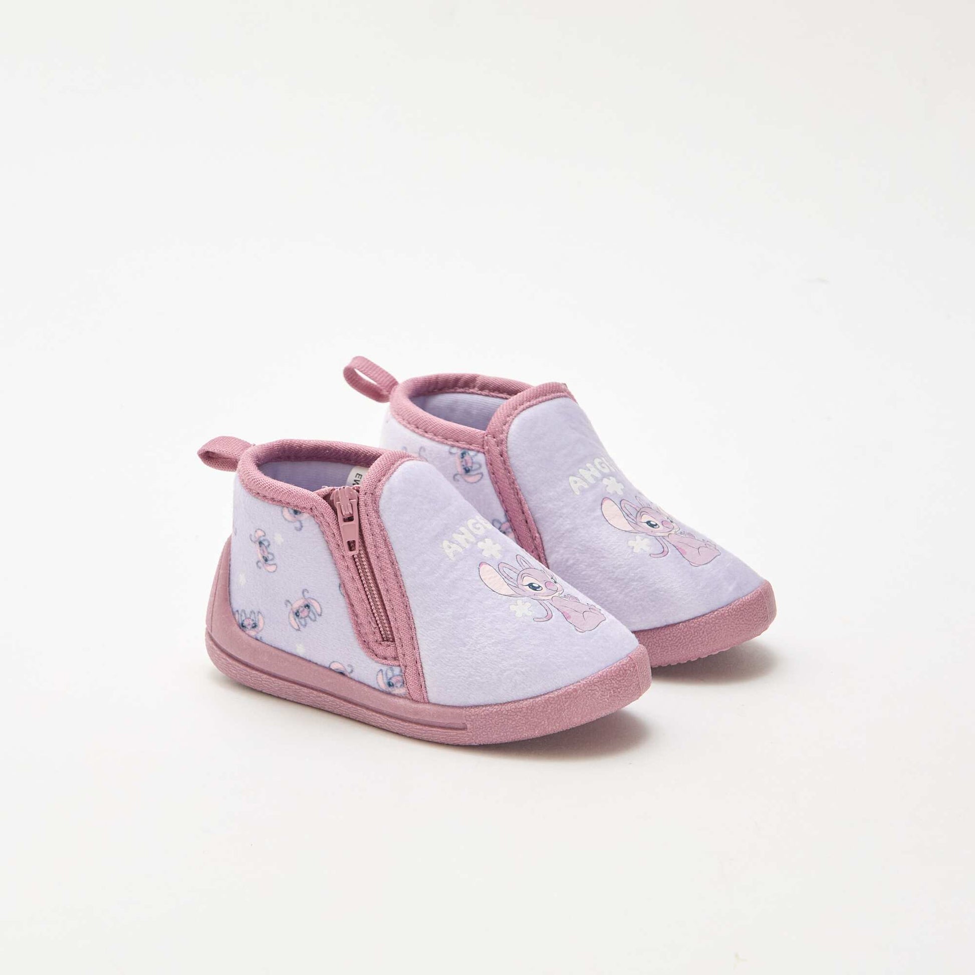 Chaussons zippés 'Angel' 'Stitch' ROSE