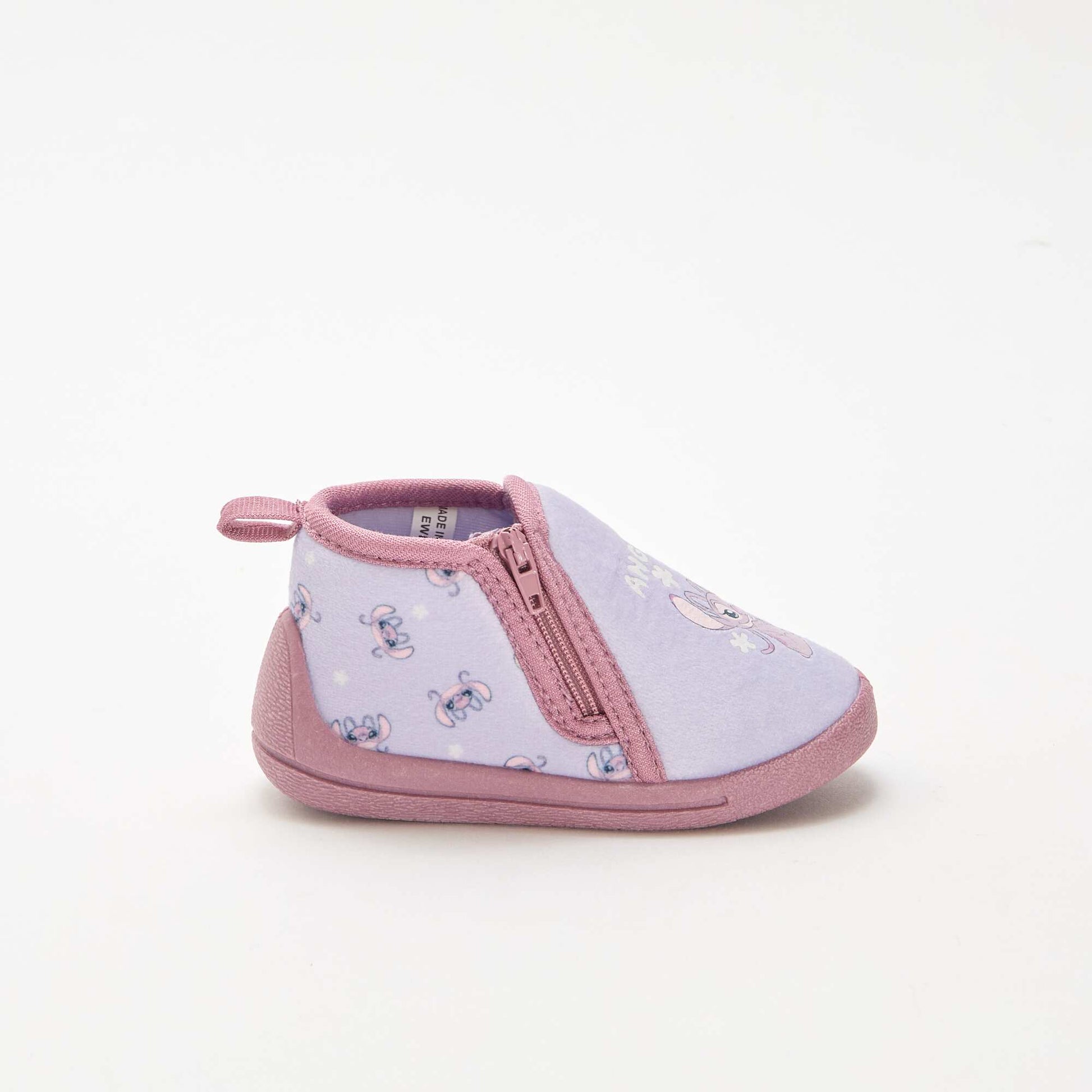 Chaussons zippés 'Angel' 'Stitch' ROSE