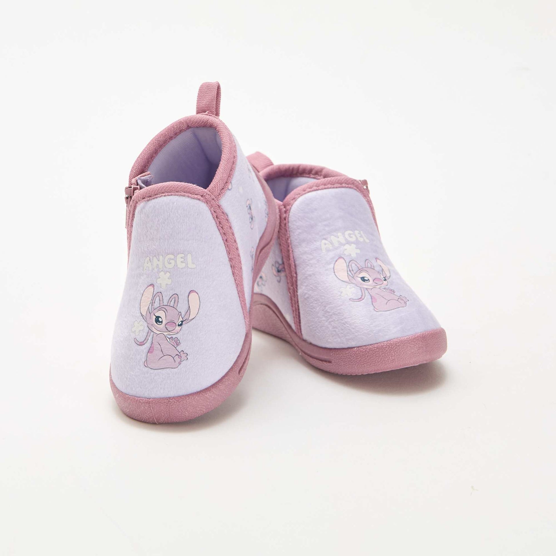 Chaussons zippés 'Angel' 'Stitch' ROSE