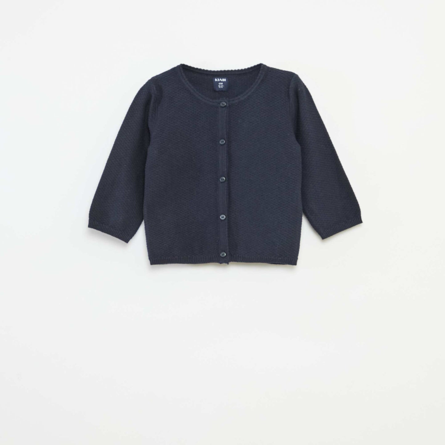 Gilet en maille fine jauge uni BLEU