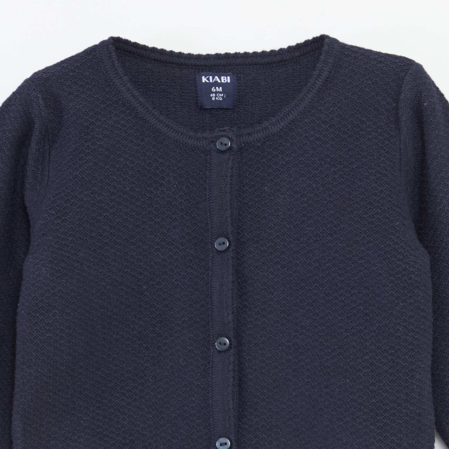 Gilet en maille fine jauge uni BLEU