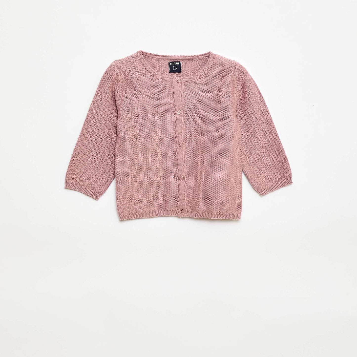Gilet en maille fine jauge uni ROSE