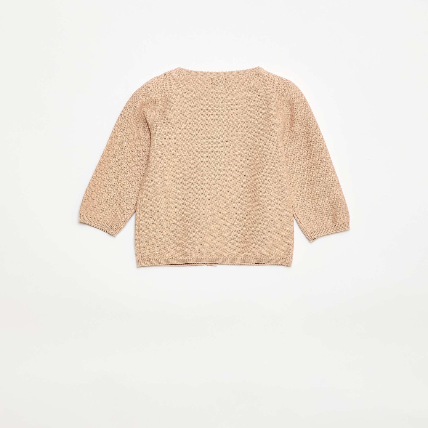 Gilet en maille fine jauge uni BEIGE