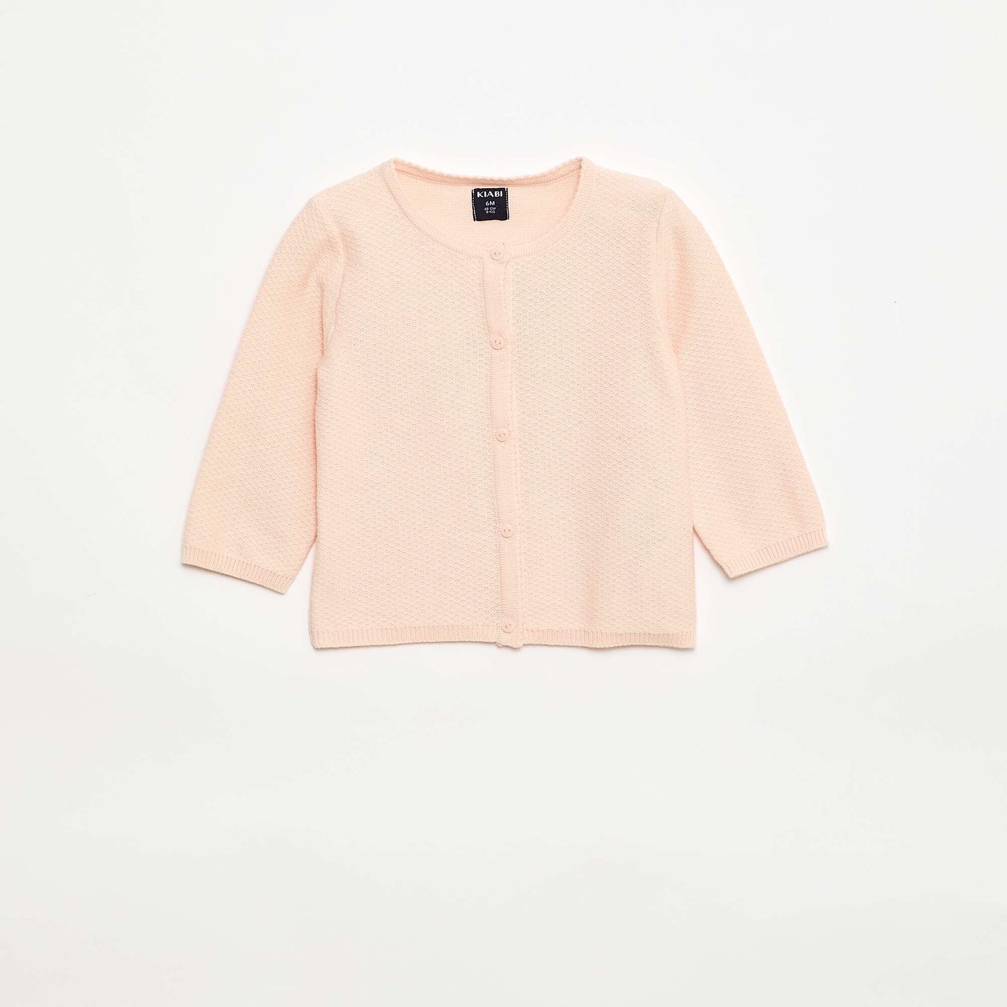 Gilet en maille fine jauge uni ROSE