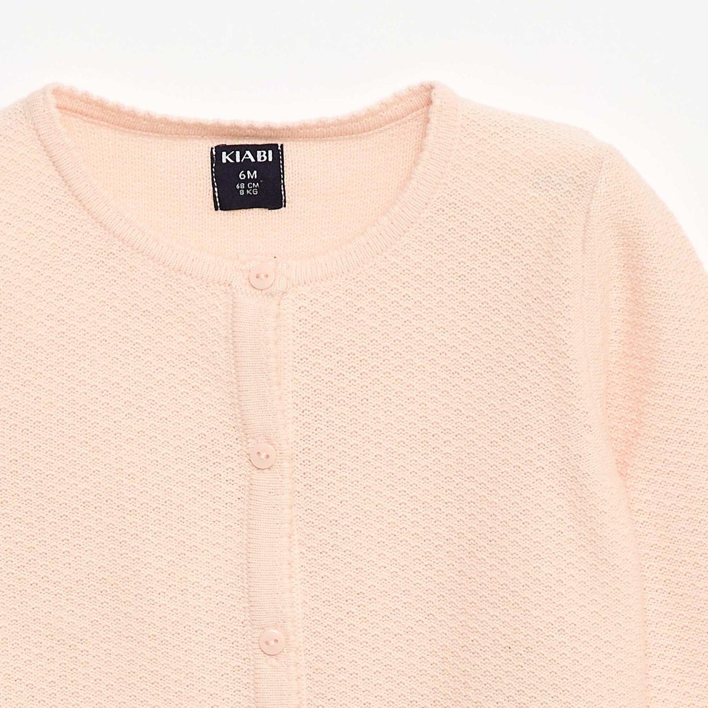 Gilet en maille fine jauge uni ROSE
