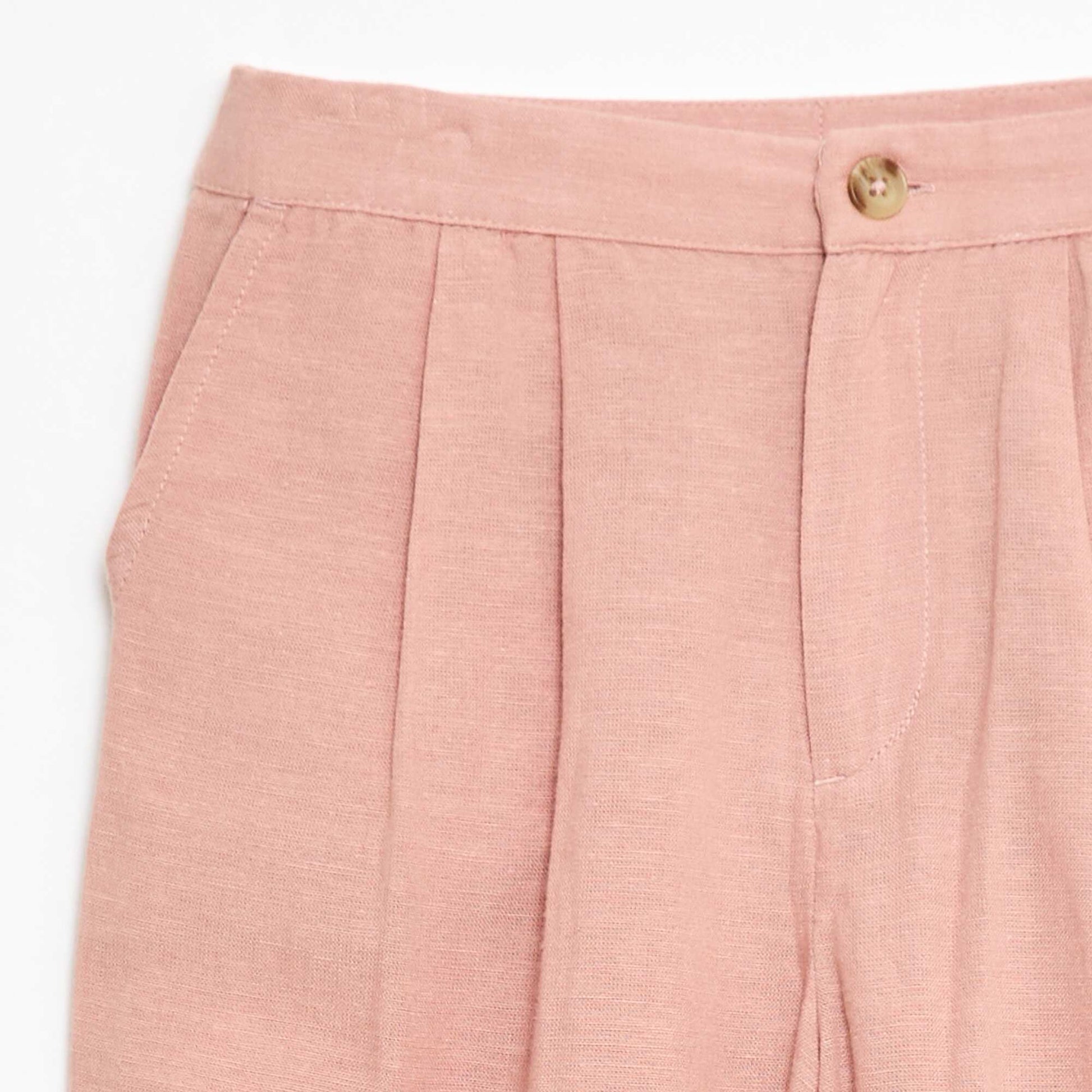 Pantalon large en lin mélangé ROSE