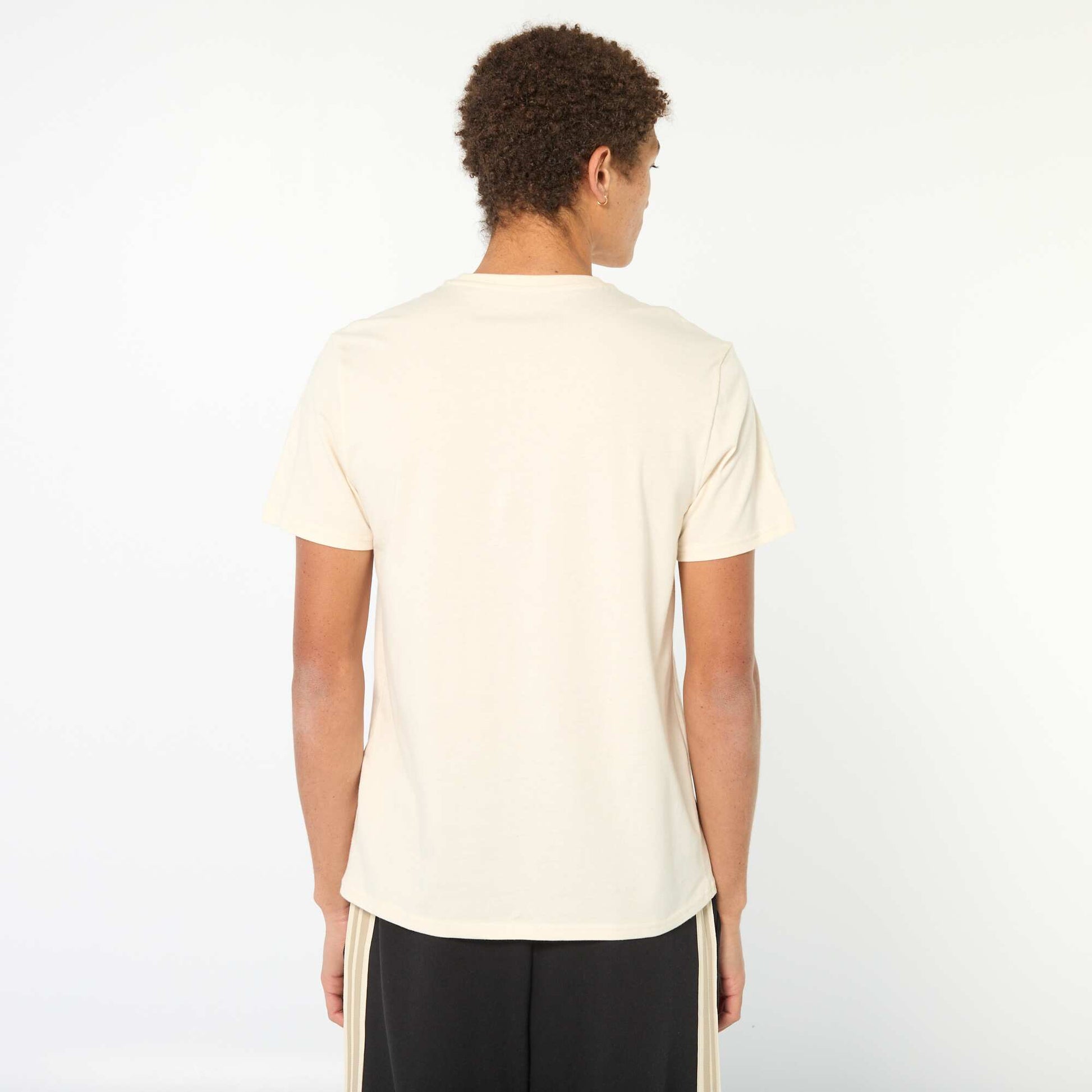 Tee-shirt en coton imprimé à manches courtes BLANC