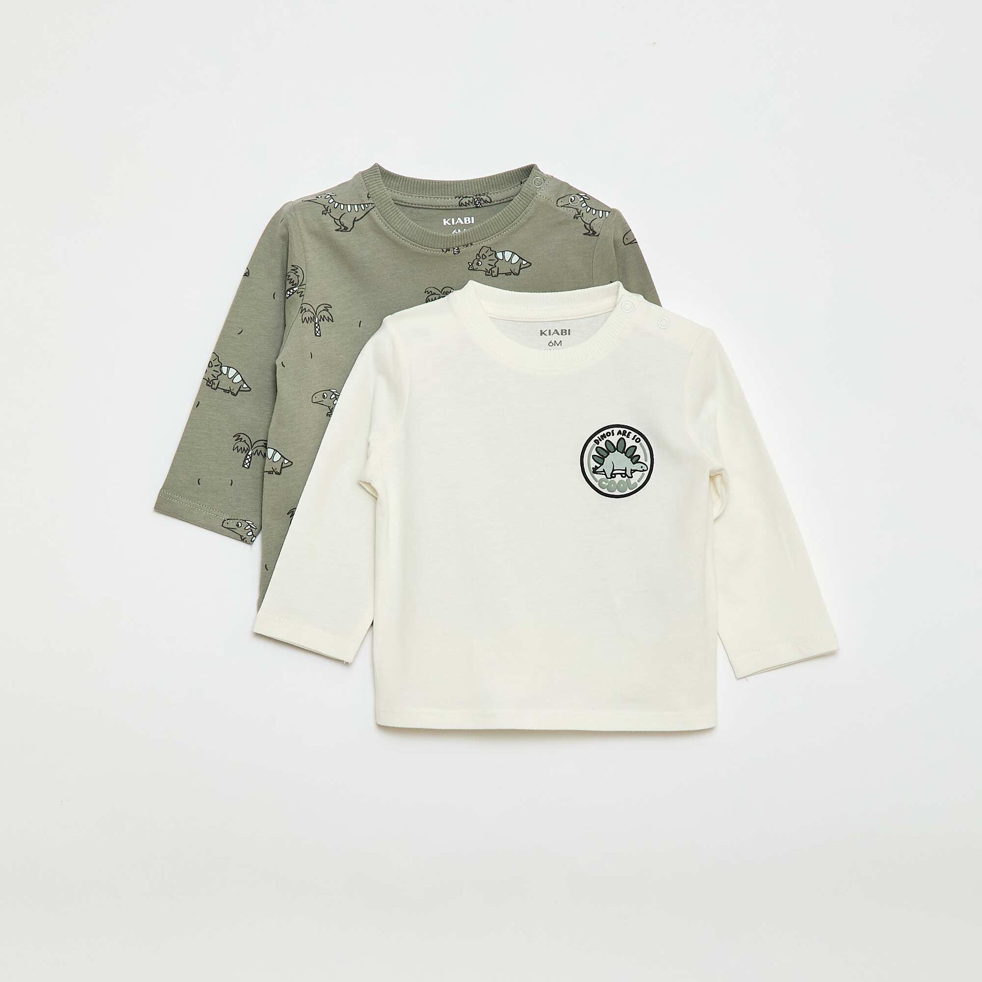 Lot de 2 t-shirts à manches courtes KAKI