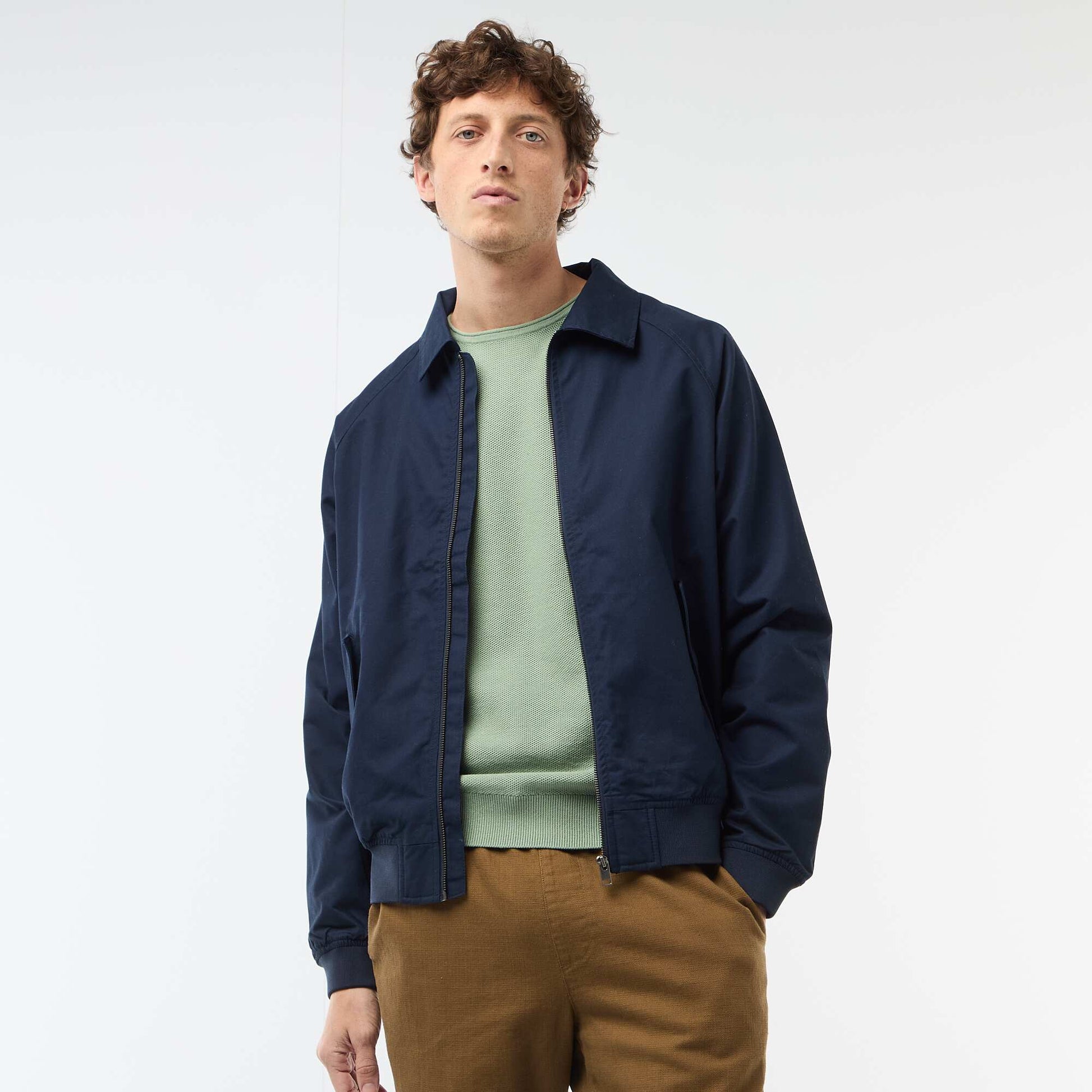 Blouson en twill BLEU